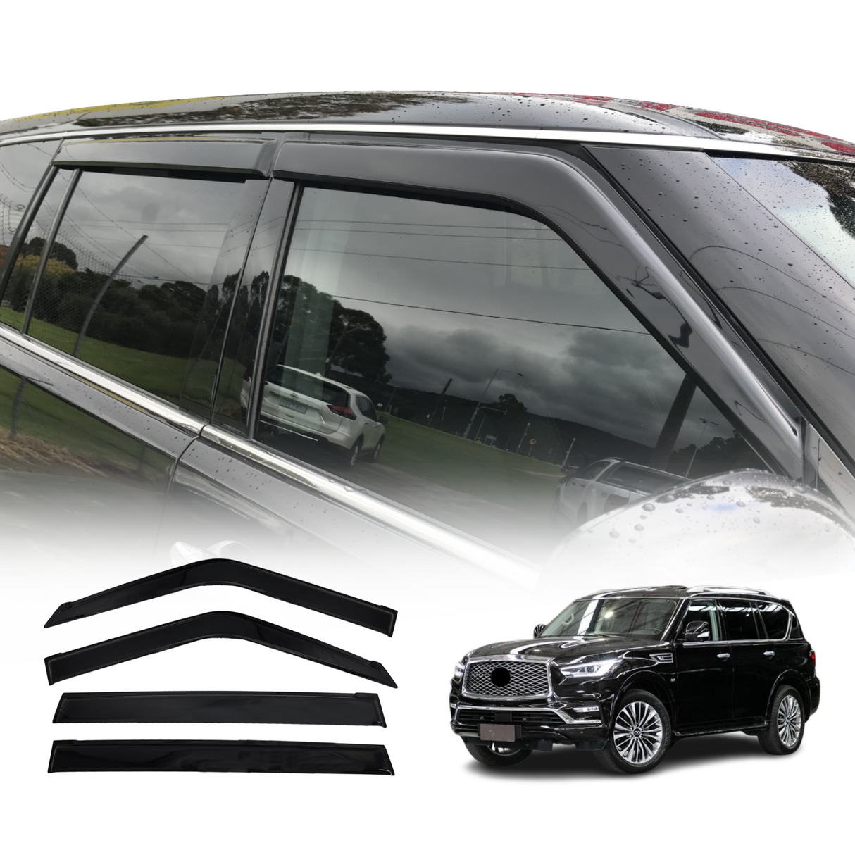 Luxury Weather Shields for Infiniti QX80 Z62 2015-2019