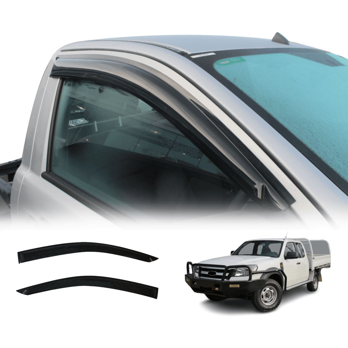 Weather Shields for Ford Ranger PX PX2 PX3 Series Single Cab 2011-2022 2PCS