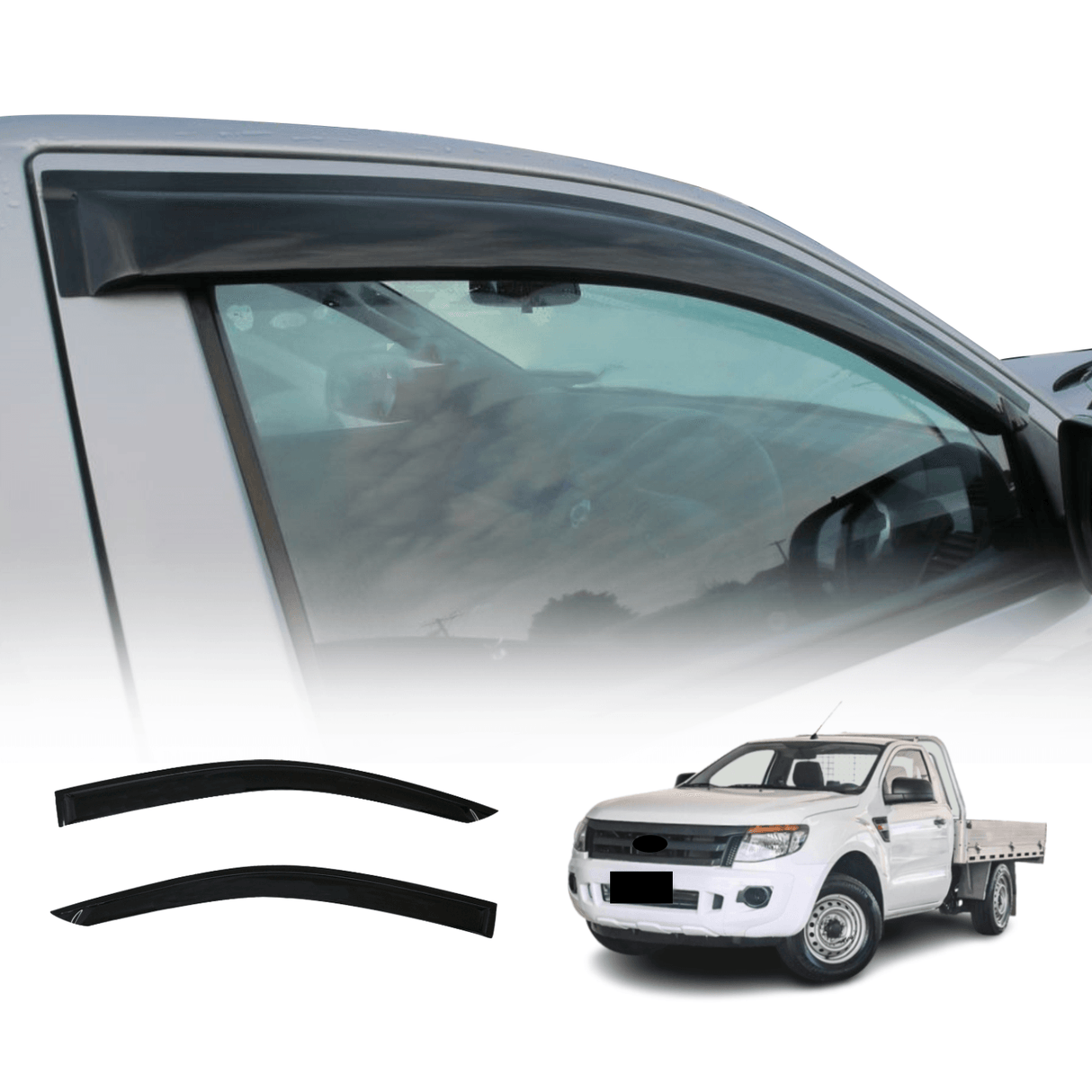 Weather Shields for Ford Ranger PX PX2 PX3 Extra Cab 2011-2022 2PCS