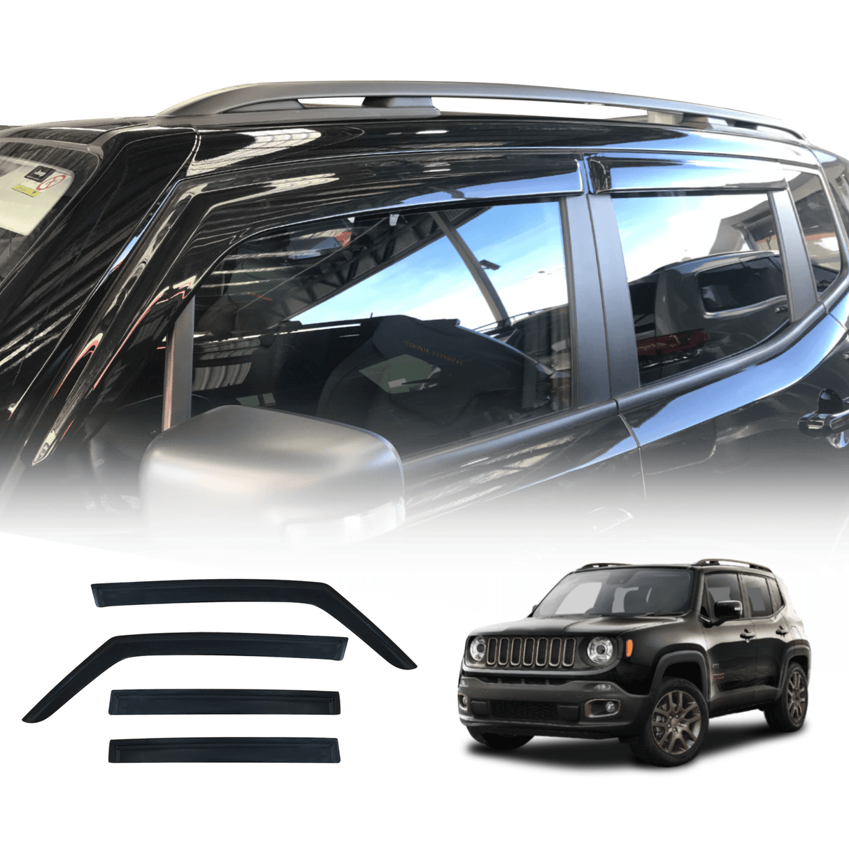 Luxury Weather Shields for Jeep Renegade 2015-2017