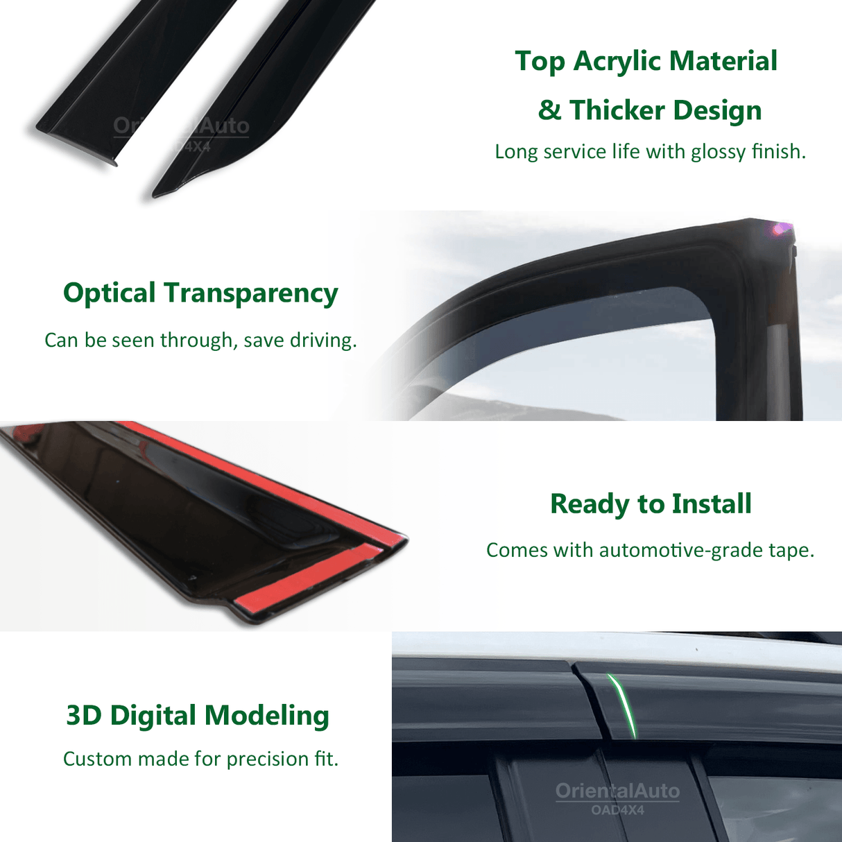 Injection Weather Shields for Volkswagen Amarok Next-Gen Dual Cab NF Series 2023-Onwards