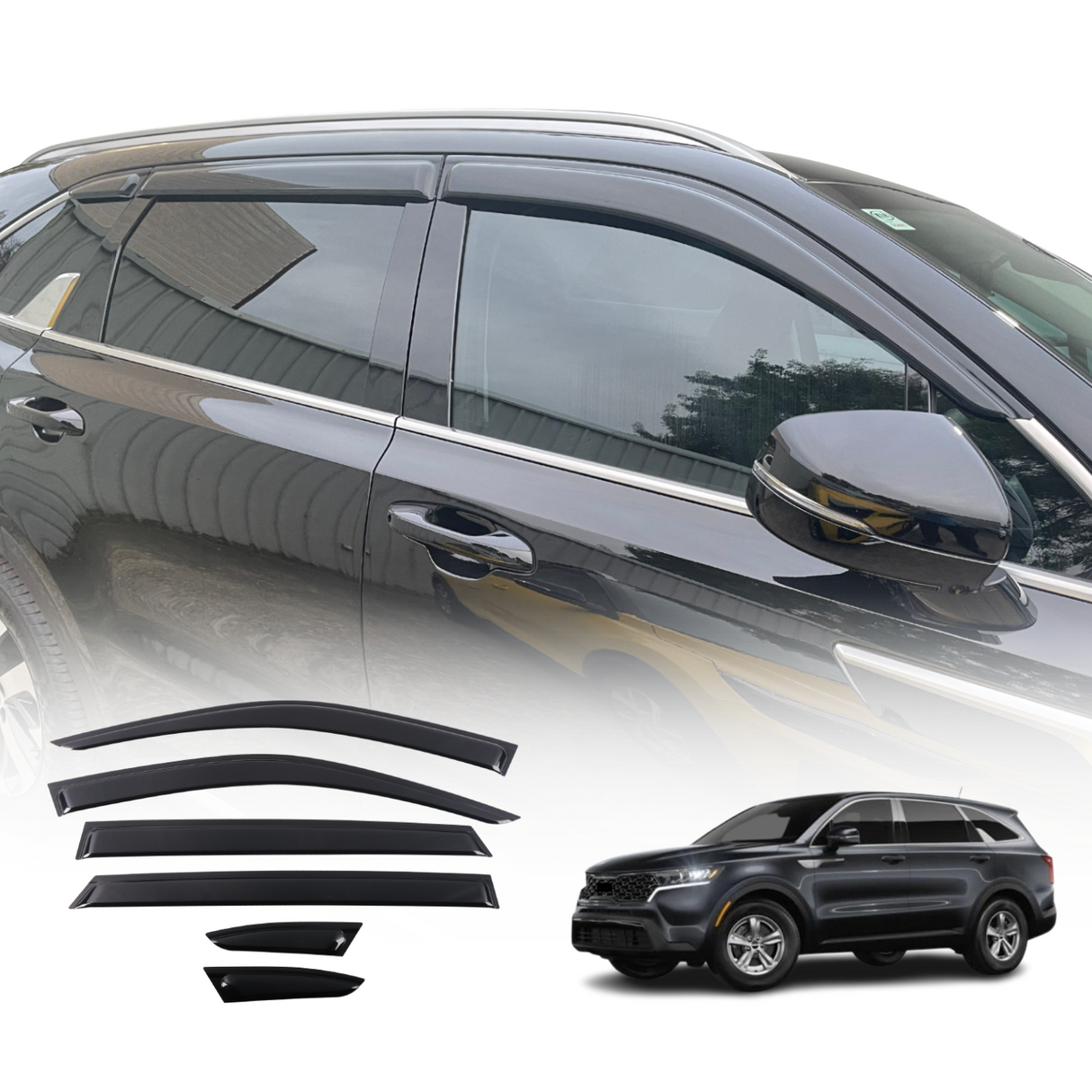 Luxury Weather Shields for KIA Sorento MQ4 Series 2020-Onwards 6PCS