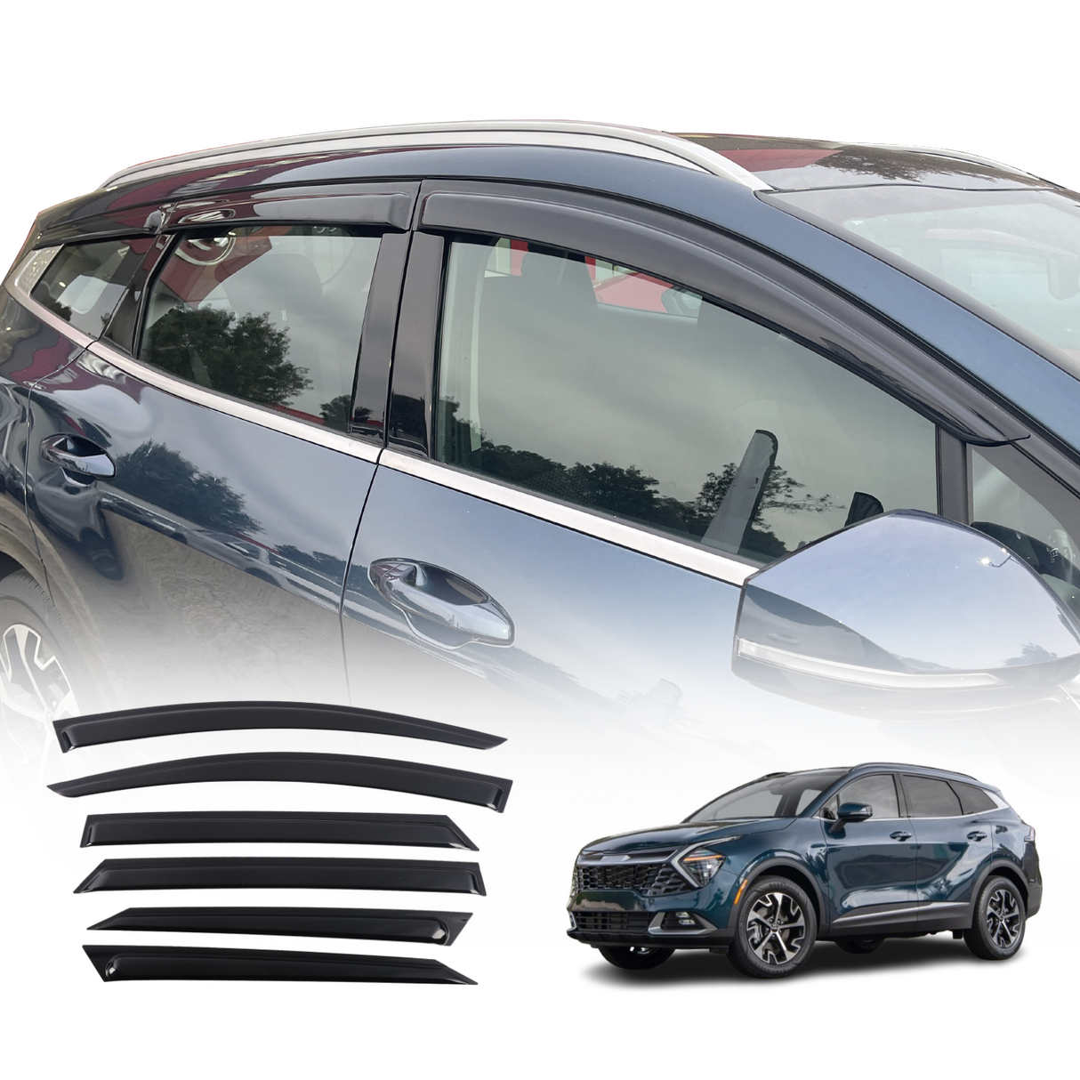 Luxury Weather Shields for KIA Sportage NQ5 Series 2021-Onwards 6PCS