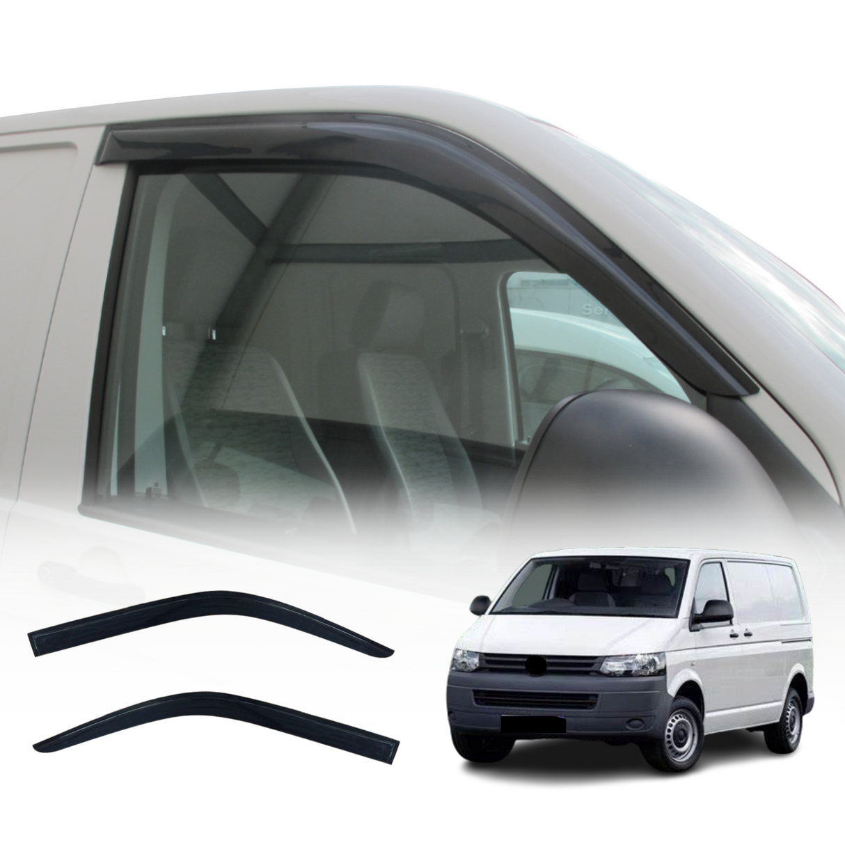 Weather Shields for Volkswagen Multivan / Transporter T5 2004-2015 2PCS