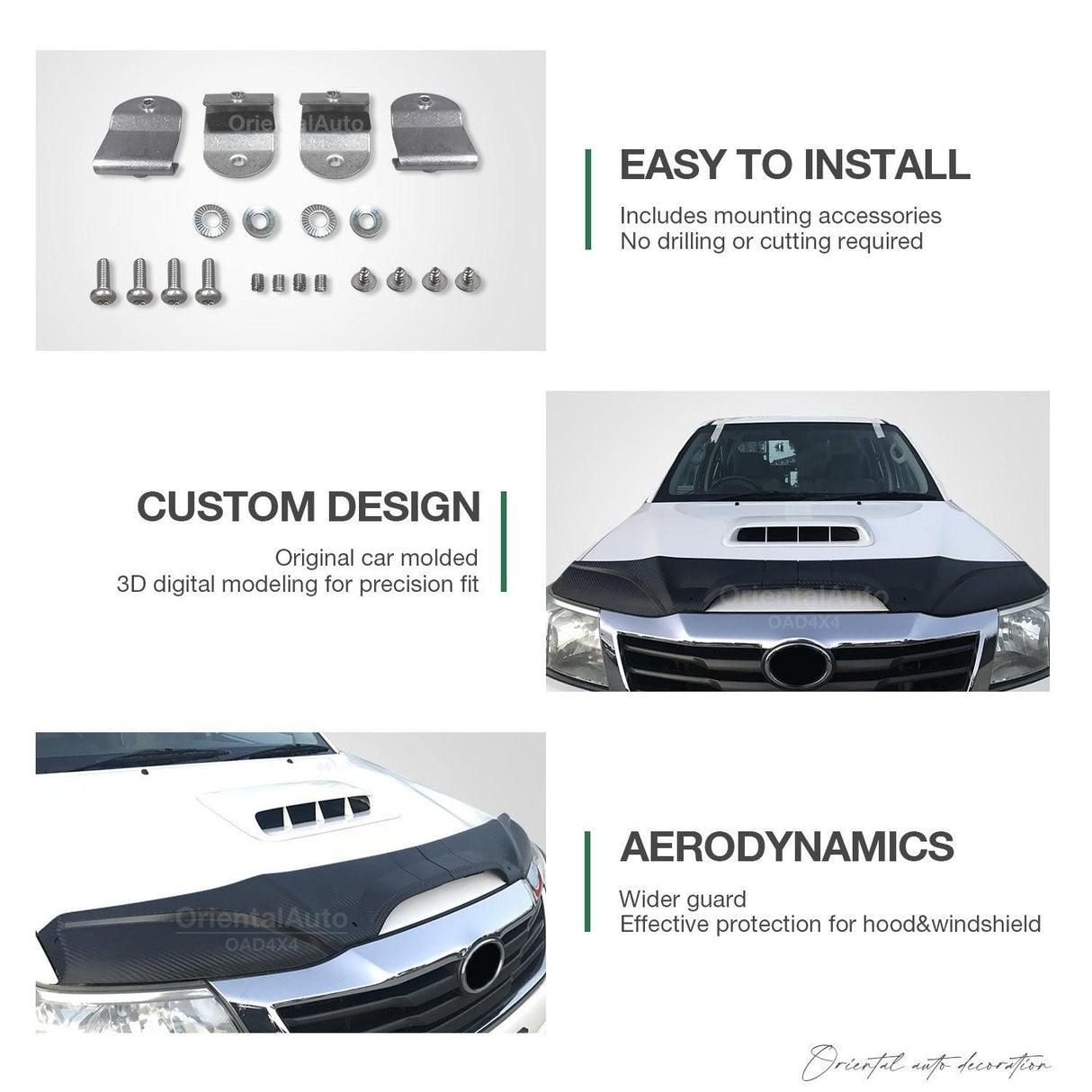 Bonnet Protector for Toyota Hilux 2011-2015