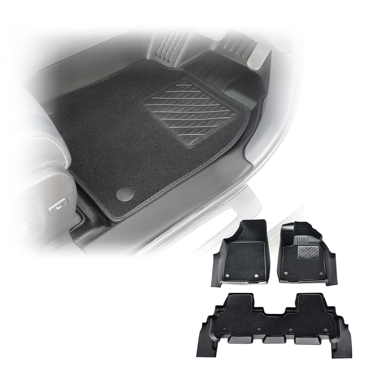 5D Double-Layer Car Floor Mats for Toyota Kluger 2013-2020