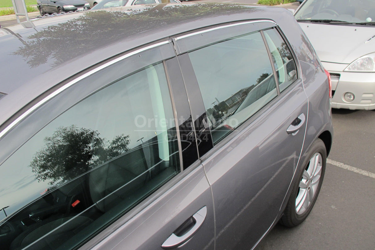 Chrome Edge Weather Shields for Volkswagen Golf 6th MK6 2009-2013