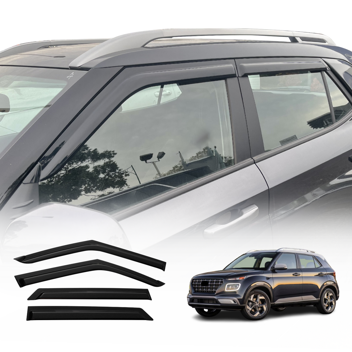 Luxury Weather Shields for Hyundai Venue 2019-Onwards