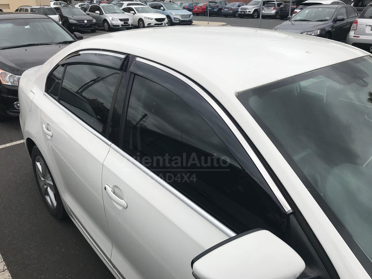 Stainless Edge Weather Shields for Volkswagen Jetta 2011-2019