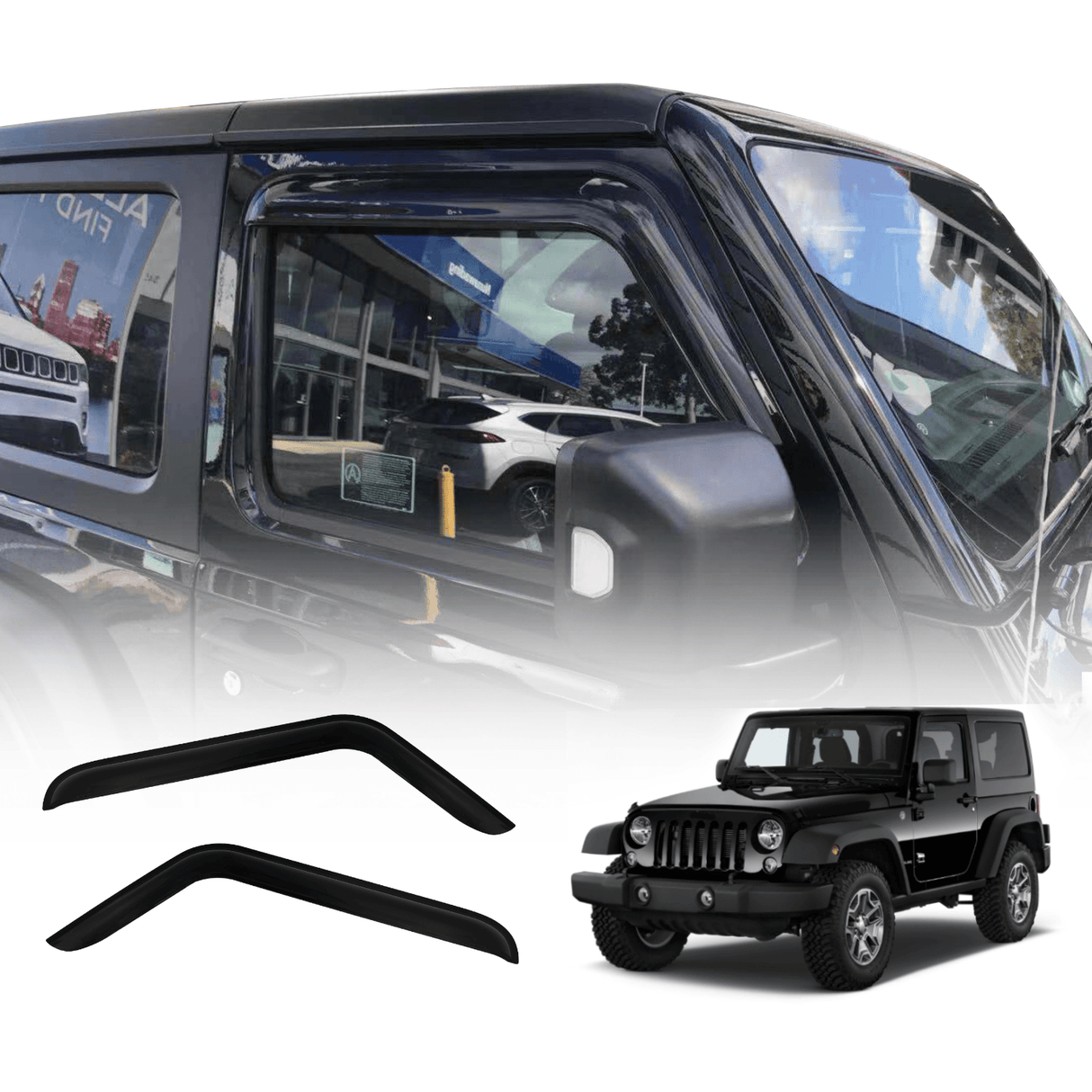 Luxury Weather Shields for Jeep Wrangler JL Series 2018-Onwards 2PCS