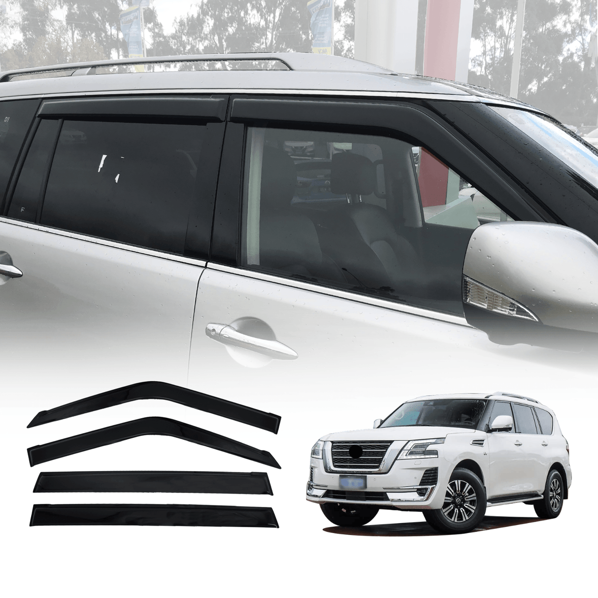 Luxury Weather Shields for Nissan Patrol Y62 2012-Onwards