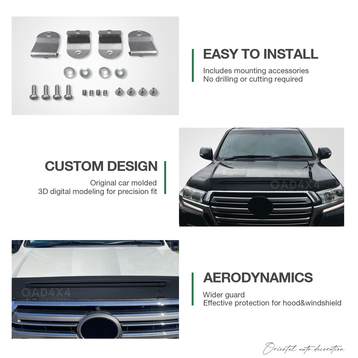 Bonnet Protector for Toyota Land Cruiser 200 2016-2021