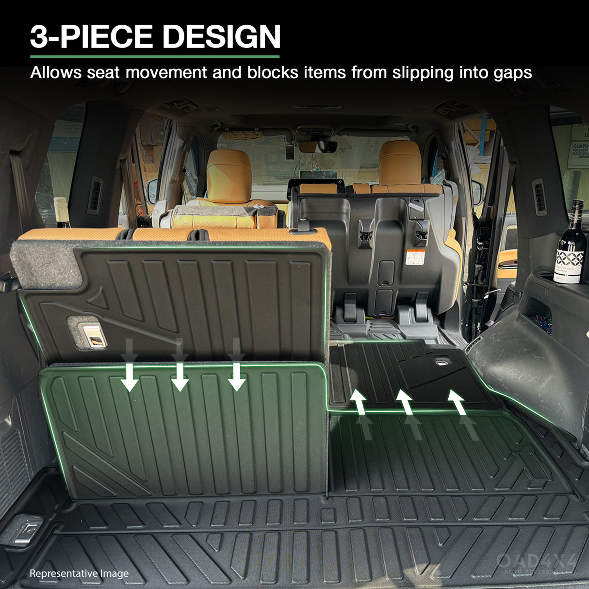 Boot Liner for Toyota Land Cruiser 300 Series 7 Seater 2021-Onwards