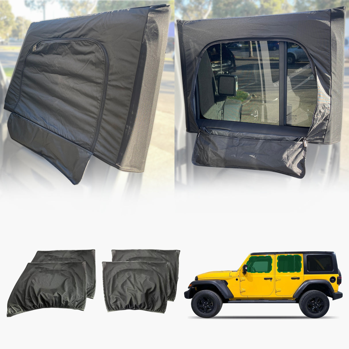 Car Window Sox Sun Shade for Jeep Wrangler JL Series 2018-Onwards