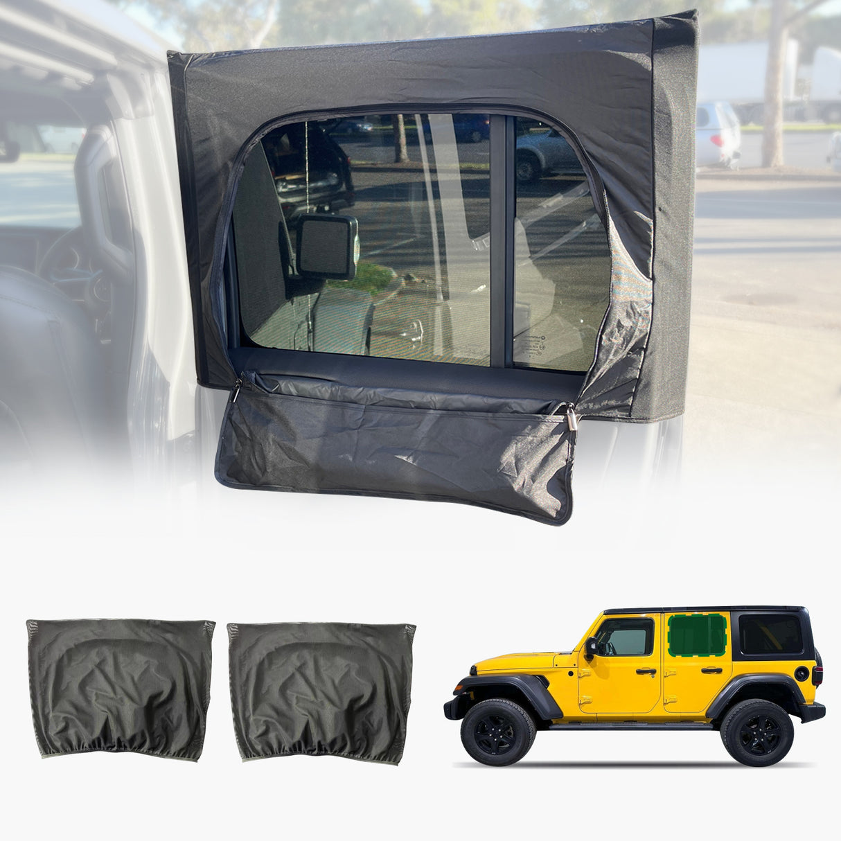 Car Window Sox Sun Shade for Jeep Wrangler JL Series 2018-Onwards