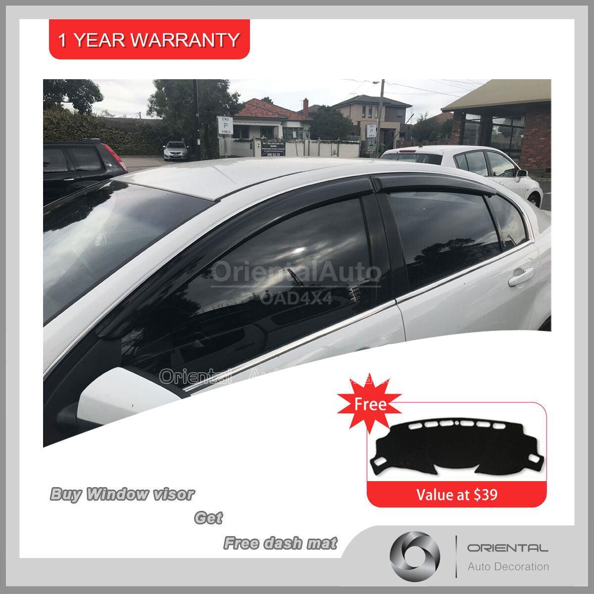 Luxury Weather Shields for Holden Commodore VE Sedan SSV SV6 2010-2013 + Free Dash Mat