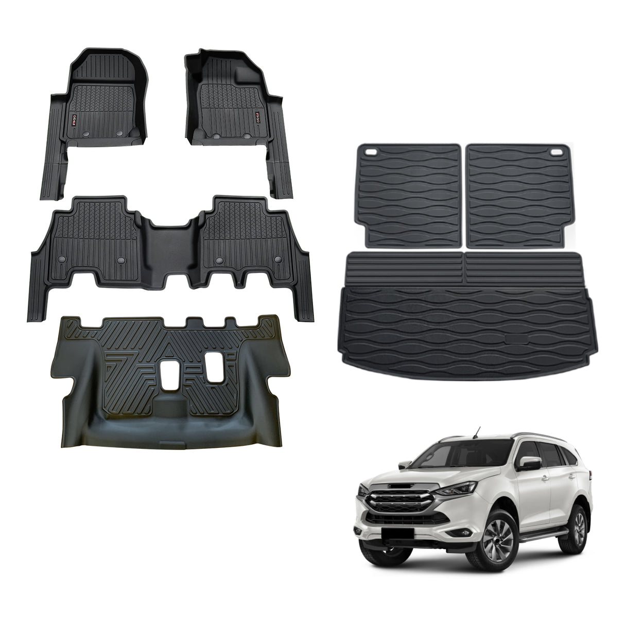 Injection 7D TPE Car Floor Mats for ISUZU MU-X MUX 2021-Onwards