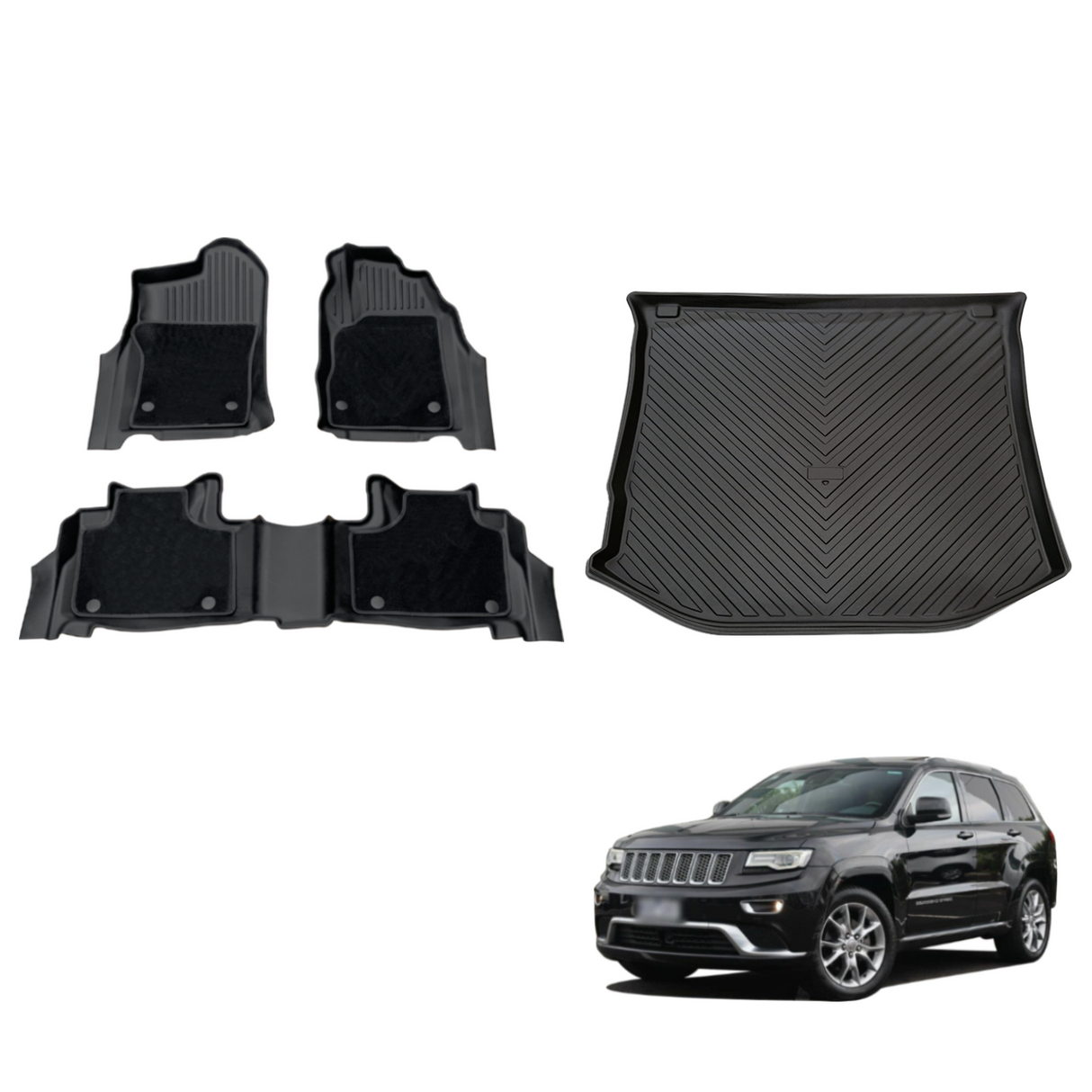 5D Double-Layer Car Floor Mats for Jeep Grand Cherokee WK/WK2 2010-2021