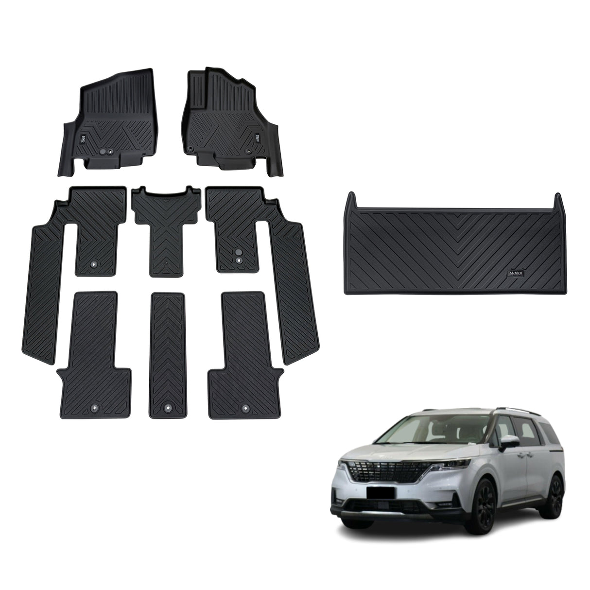 5D TPE Car Floor Mats for KIA Carnival KA4 Series 2020-Onwards