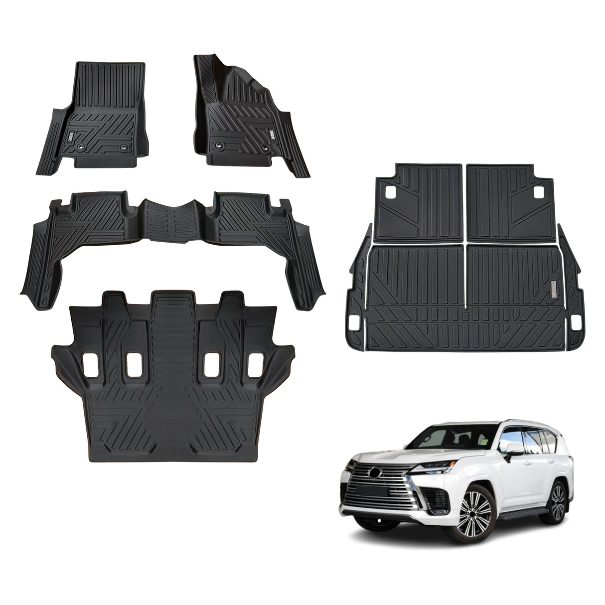 5D TPE Car Floor Mats for Lexus LX500d LX600 2021-Onwards