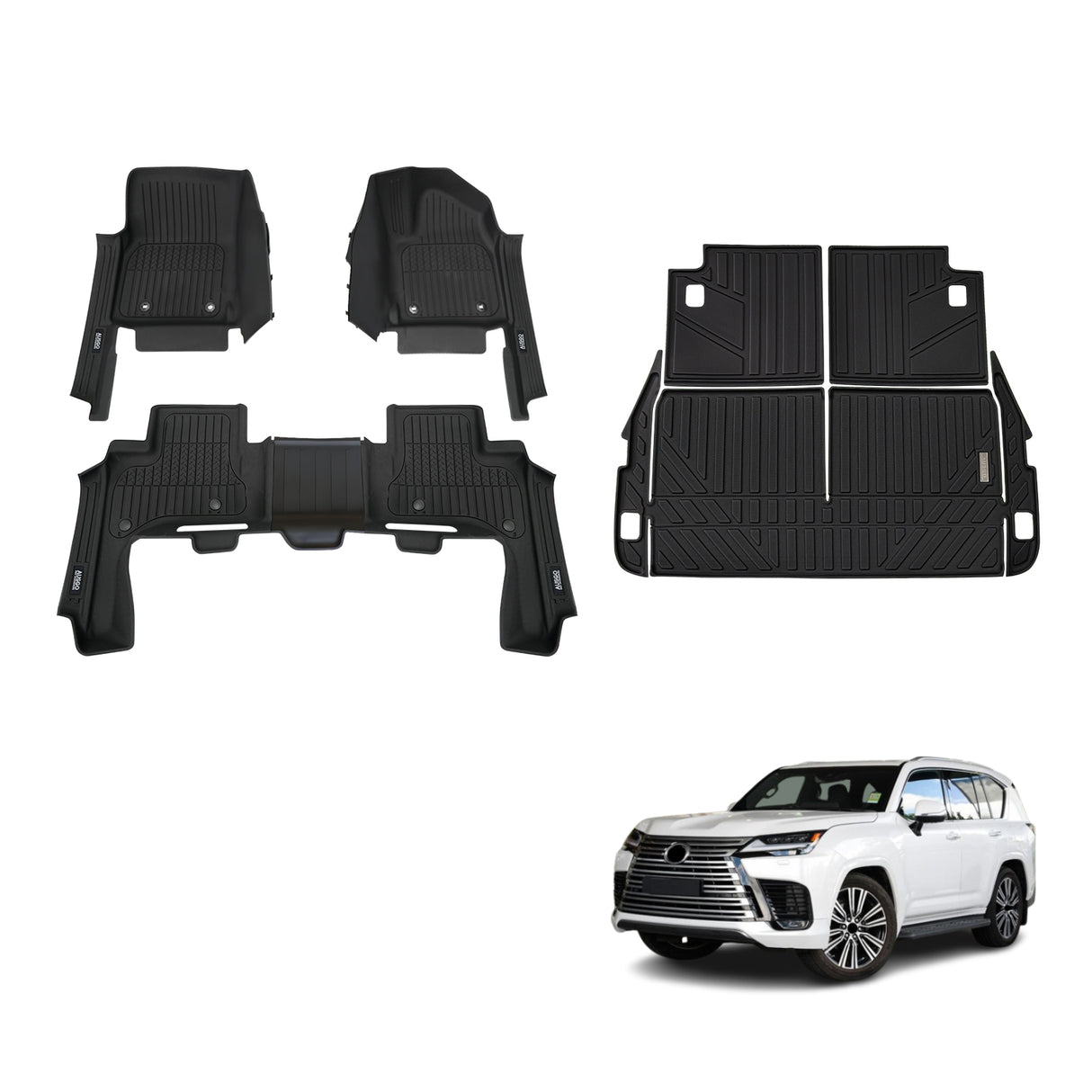 Injection 7D Car Floor Mats for Lexus LX500d LX600 2021-Onwards
