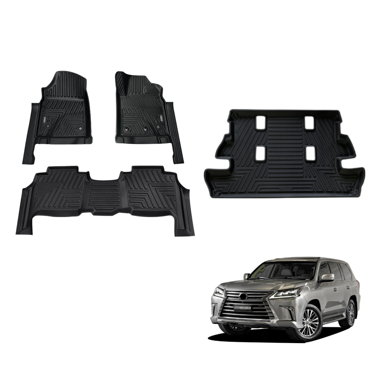 5D TPE Car Floor Mats for Lexus LX570 2013-2021