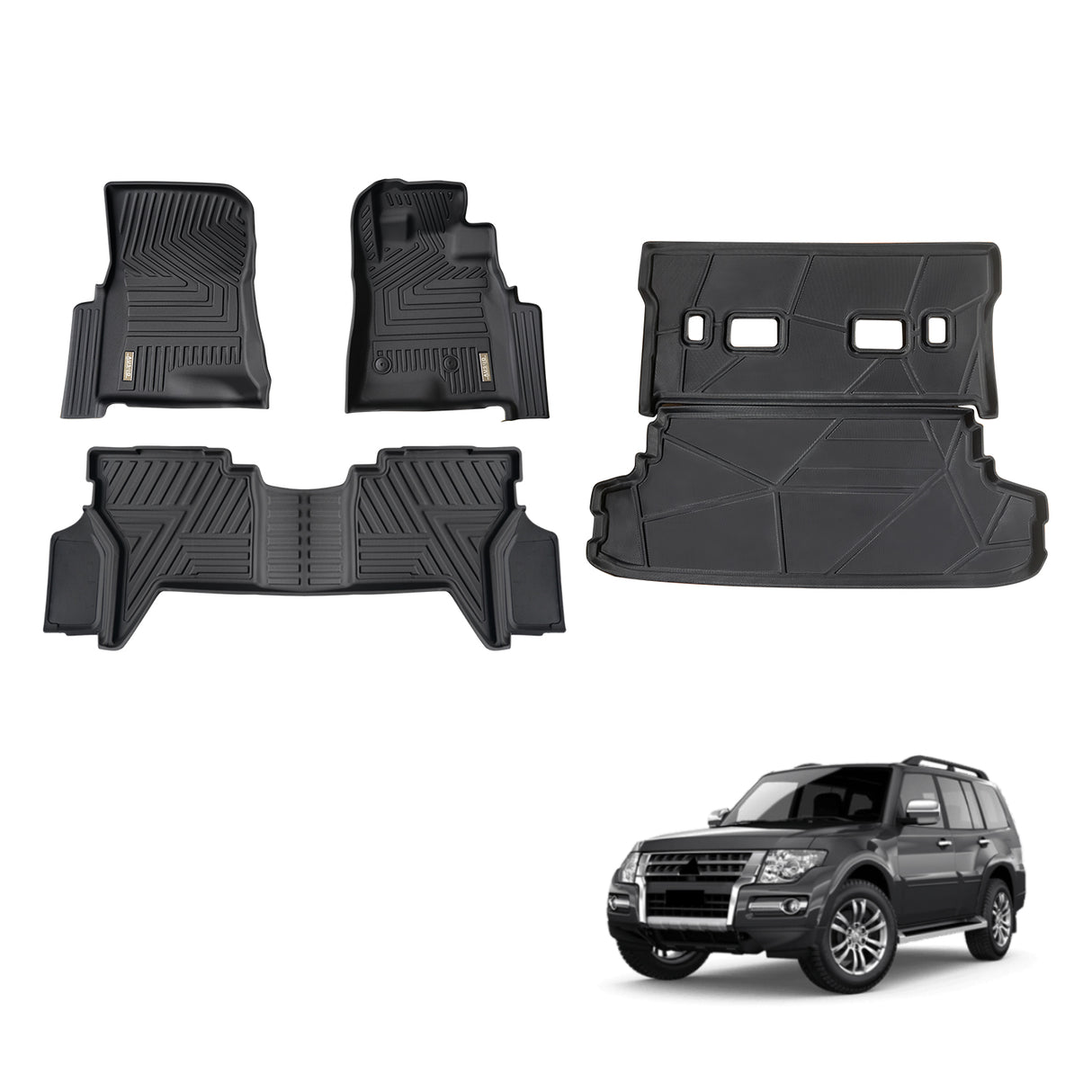 5D TPE Car Floor Mats for Mitsubishi Pajero 2000-2021
