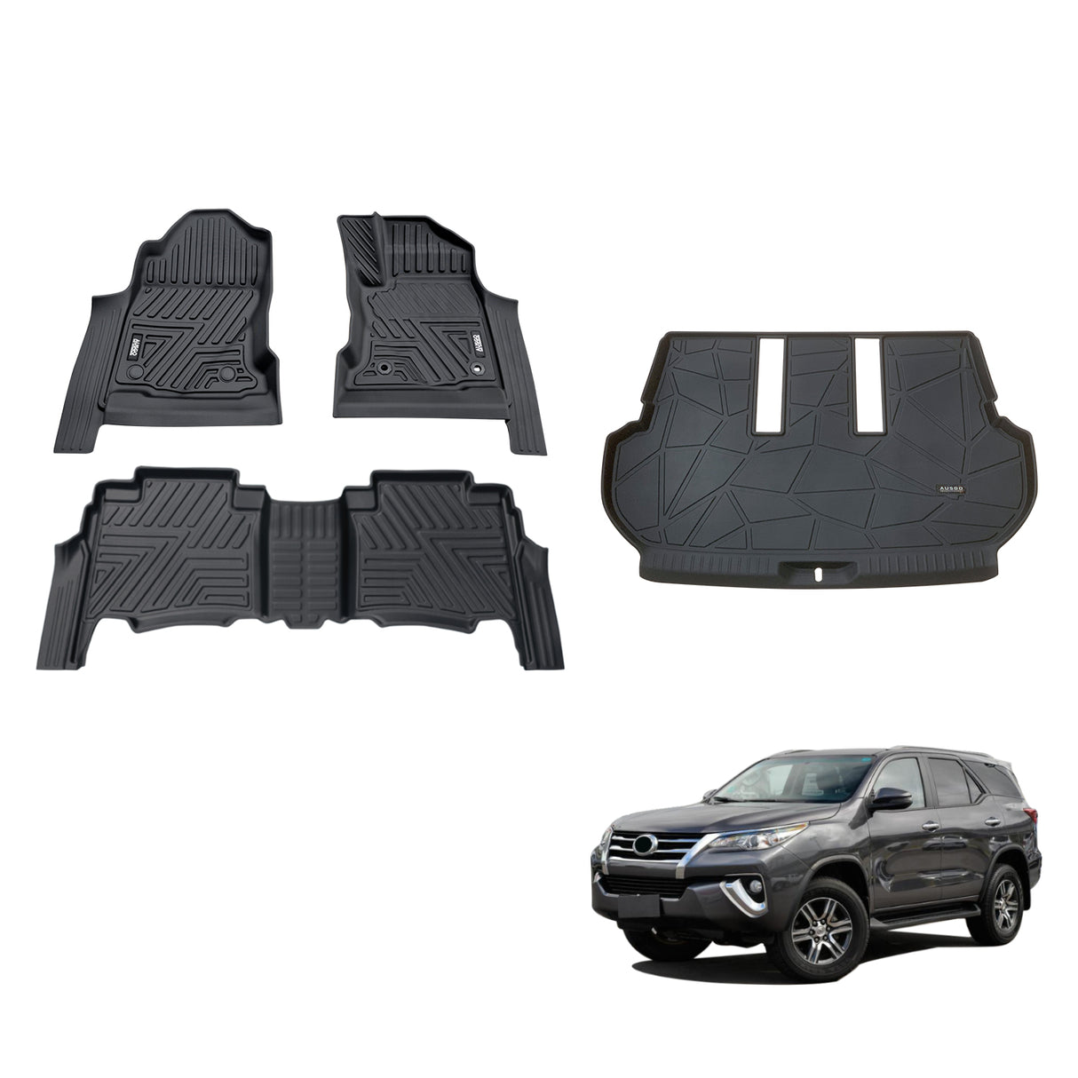 5D TPE Car Floor Mats for Toyota Fortuner 2015-Onwards