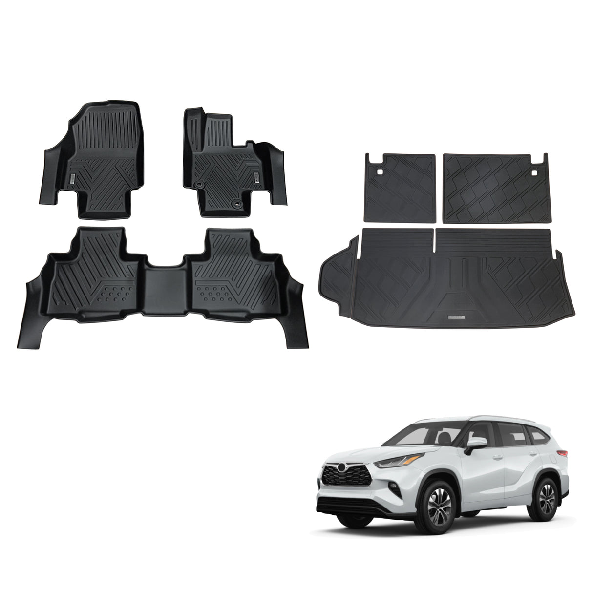 5D TPE Car Floor Mats for Toyota Kluger 2021-Onwards