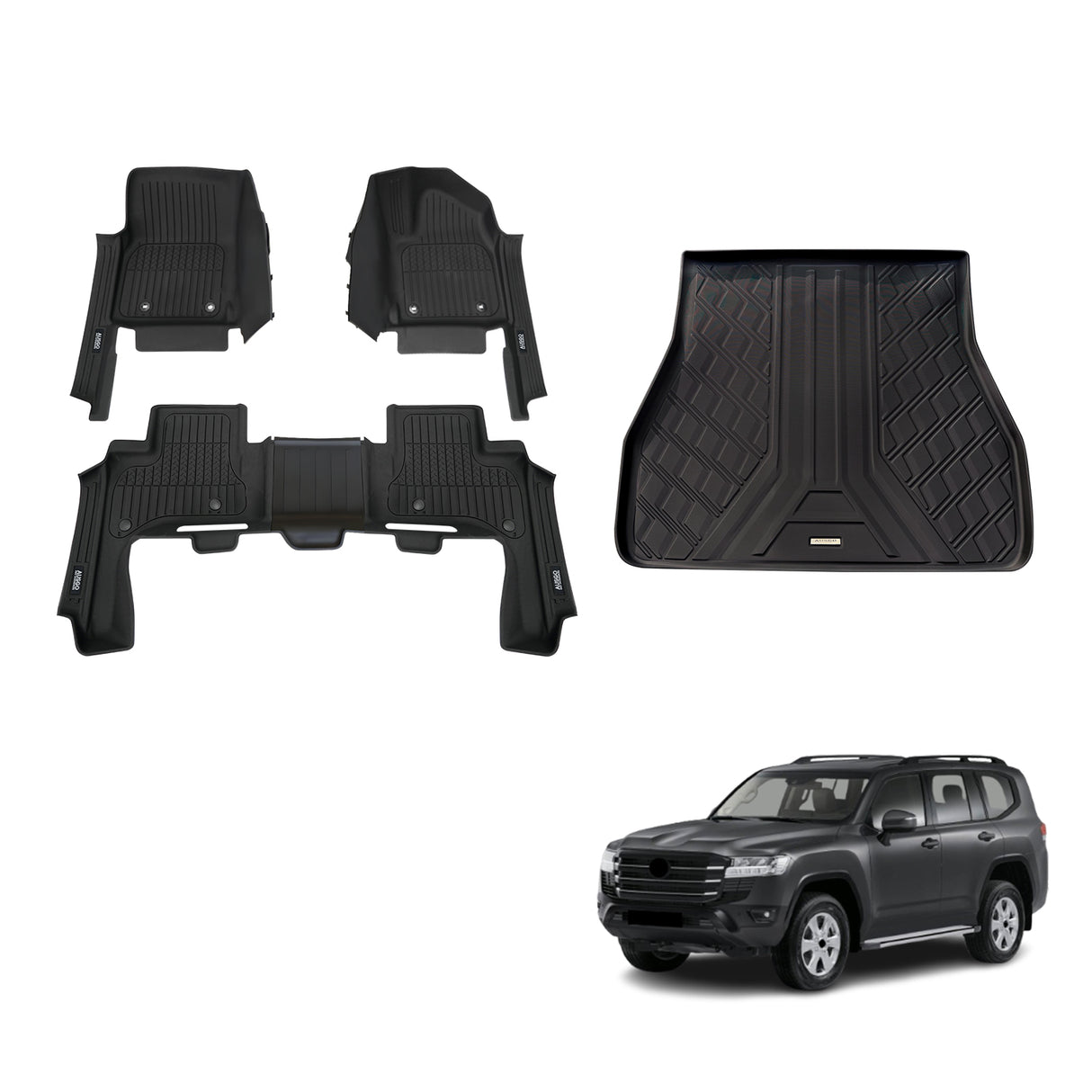 Injection 7D Car Floor Mats for Toyota Land Cruiser 300 2021-Onwards