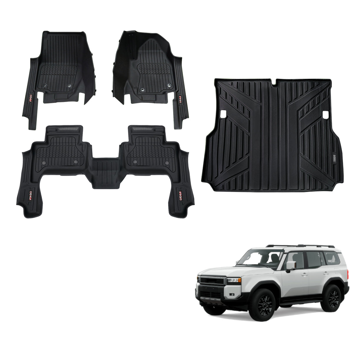 Injection 7D Car Floor Mats for Toyota Land Cruiser Prado 250 LC250 2024-Onwards