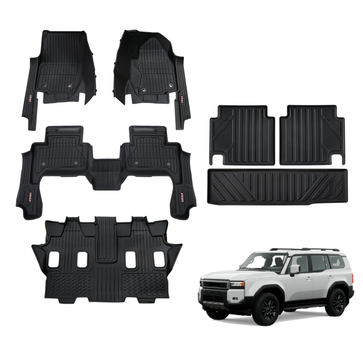 Injection 7D Car Floor Mats for Toyota Land Cruiser Prado 250 LC250 2024-Onwards