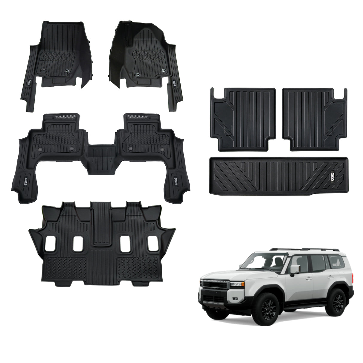 Injection 7D Car Floor Mats for Toyota Land Cruiser Prado 250 LC250 2024-Onwards
