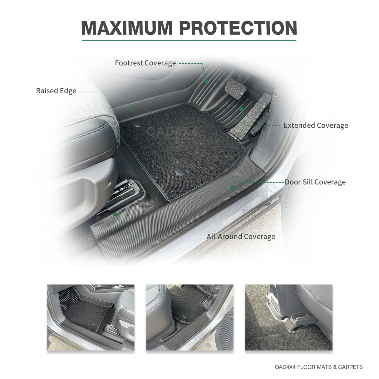 5D Double-Layer Car Floor Mats for BYD Sealion 6 2024-Onwards