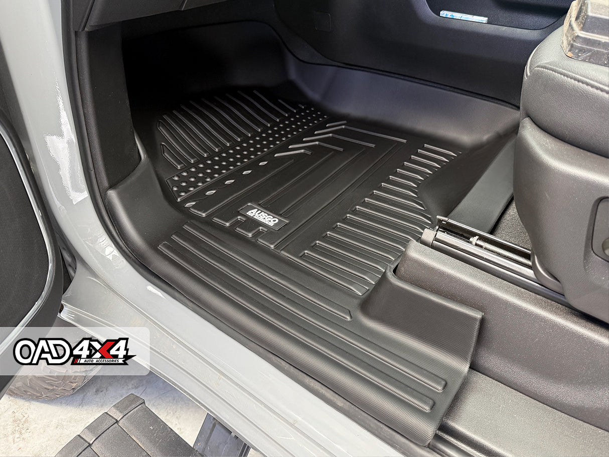 5D TPE Car Floor Mats for Chevrolet Silverado HD T1 Series 2021-Onwards