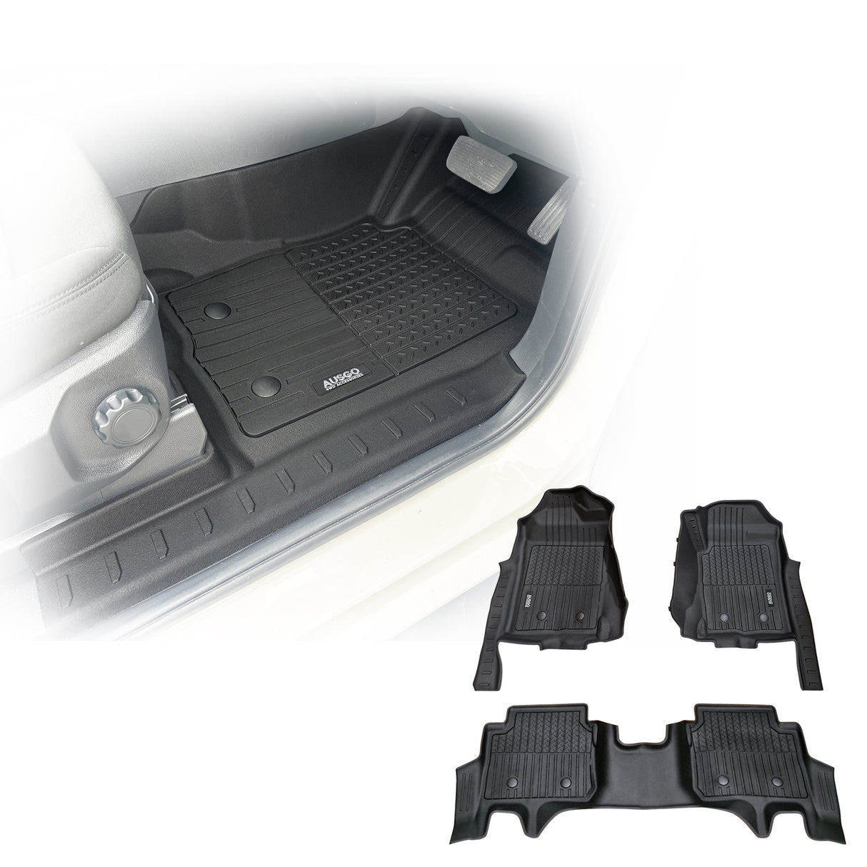 Injection 7D TPE Car Floor Mats for Ford Everest Next-Gen 2022-Onwards