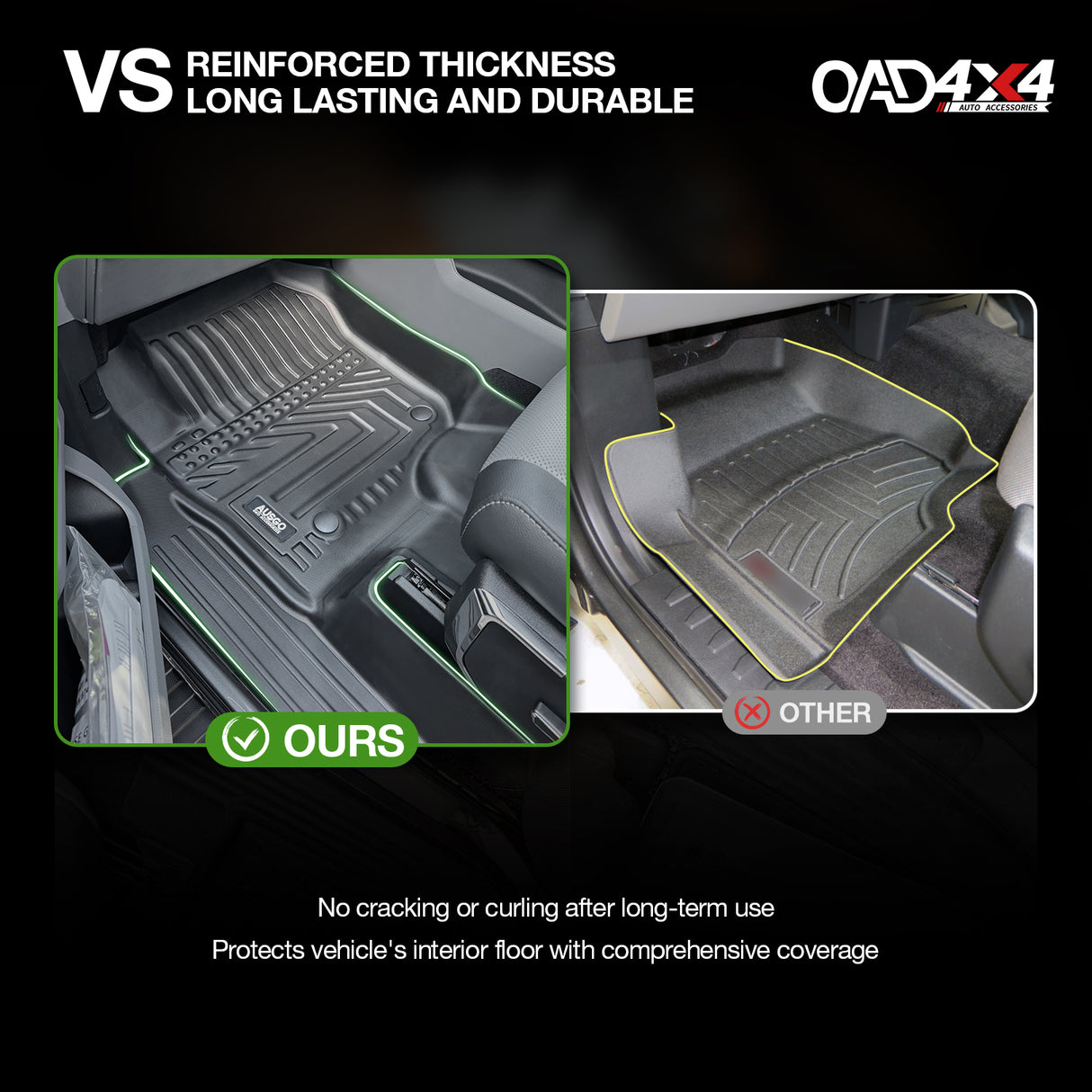 5D TPE Car Floor Mats for Ford F-150 F150 2023-Onwards