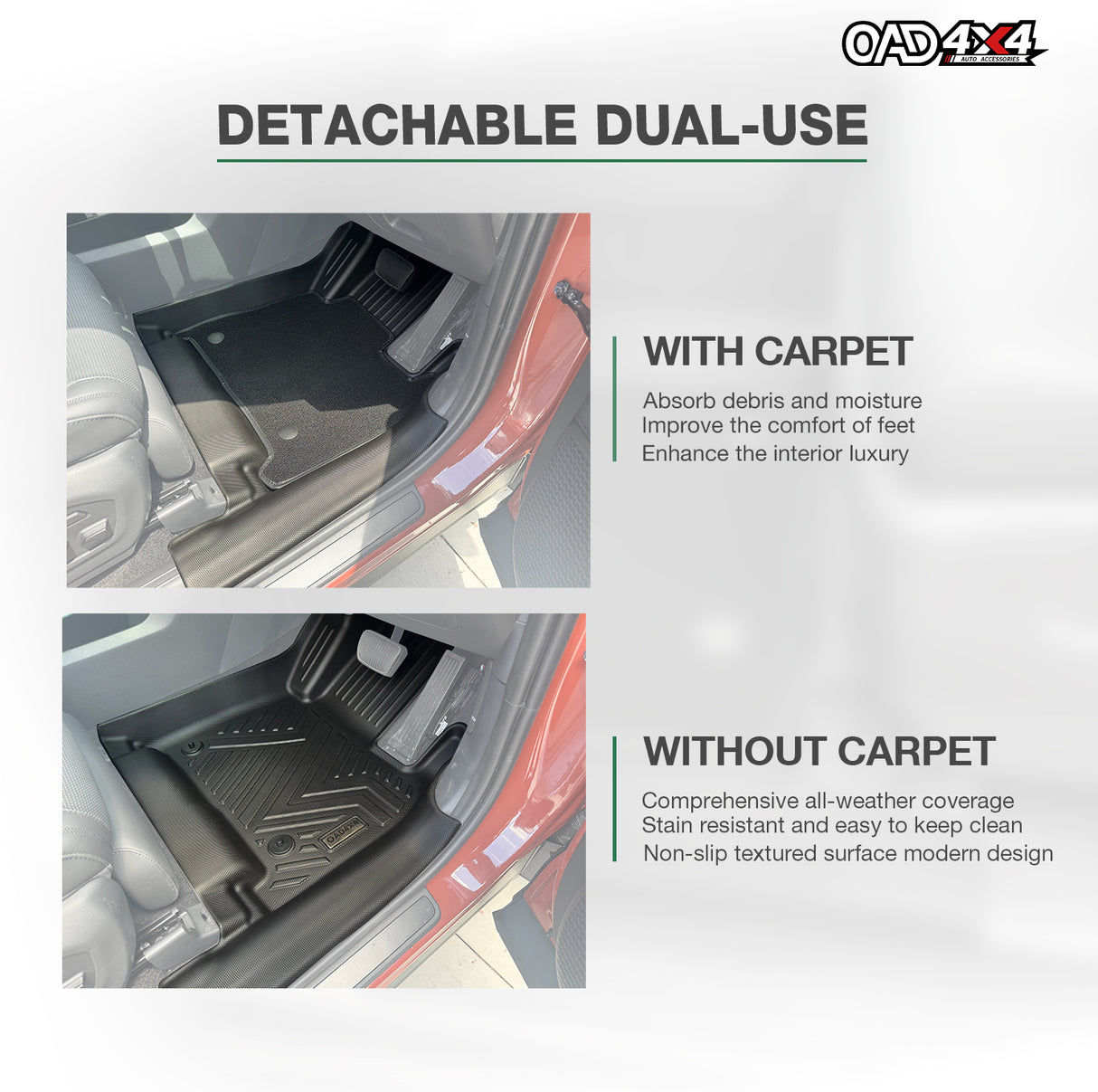 5D Double-Layer Car Floor Mats for Hyundai Santa Fe MY25 2024-Onwards