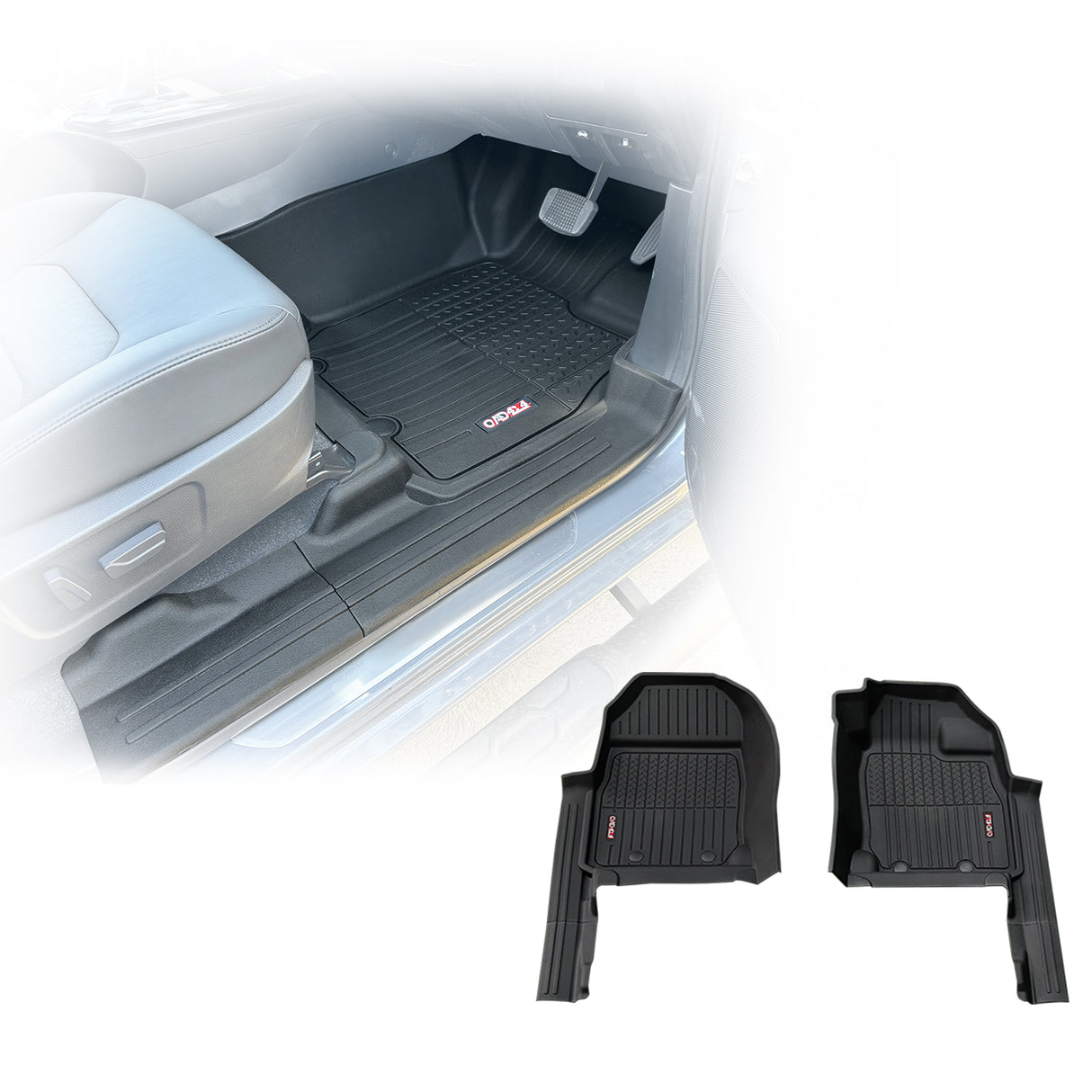 Injection 7D TPE Car Floor Mats for ISUZU D-MAX Single/Extra Cab 2020-Onwards