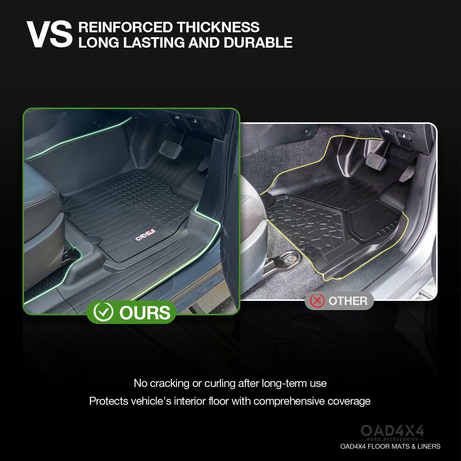 Injection Floor Mats & Door Sill Protector for ISUZU D-MAX Dual Cab 2020-Onwards