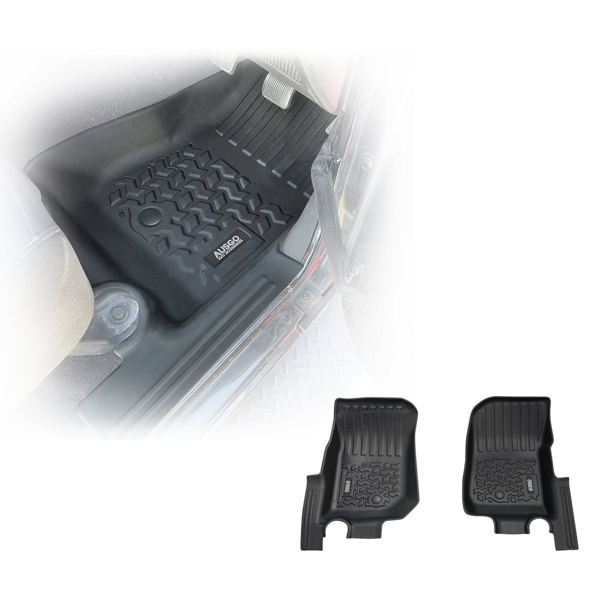 5D TPE Car Floor Mats for Jeep Wrangler JK Series 2 Doors 2007-2018