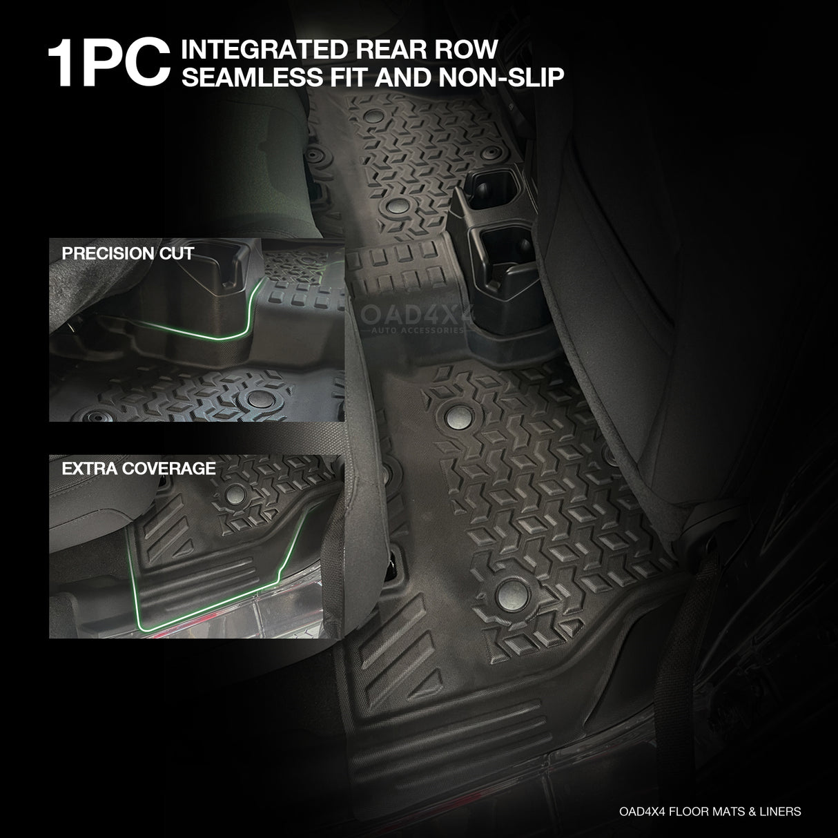 5D TPE Car Floor Mats for Jeep Wrangler JL Series 2018-Onwards