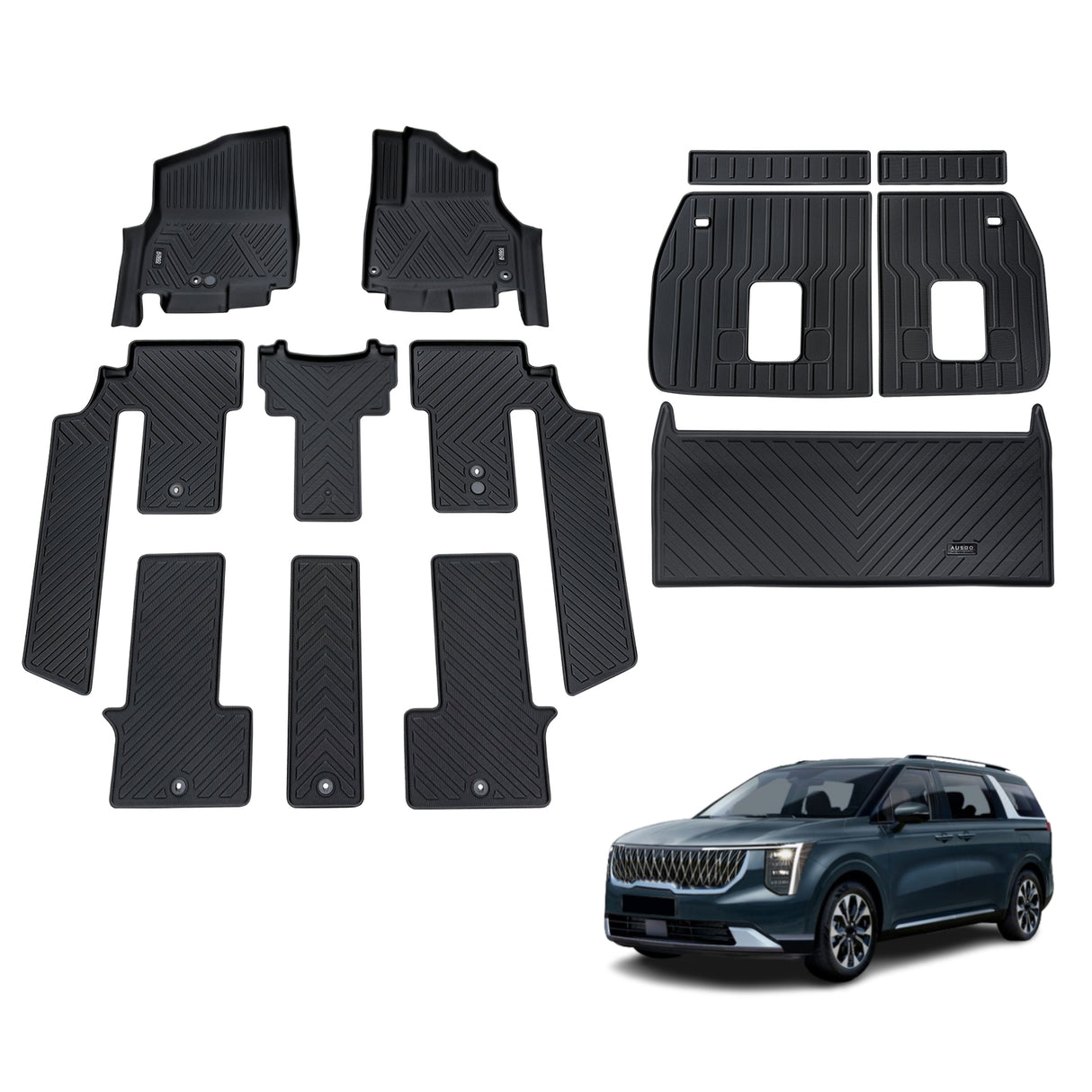 5D TPE Car Floor Mats for KIA Carnival KA4 Series 2020-Onwards
