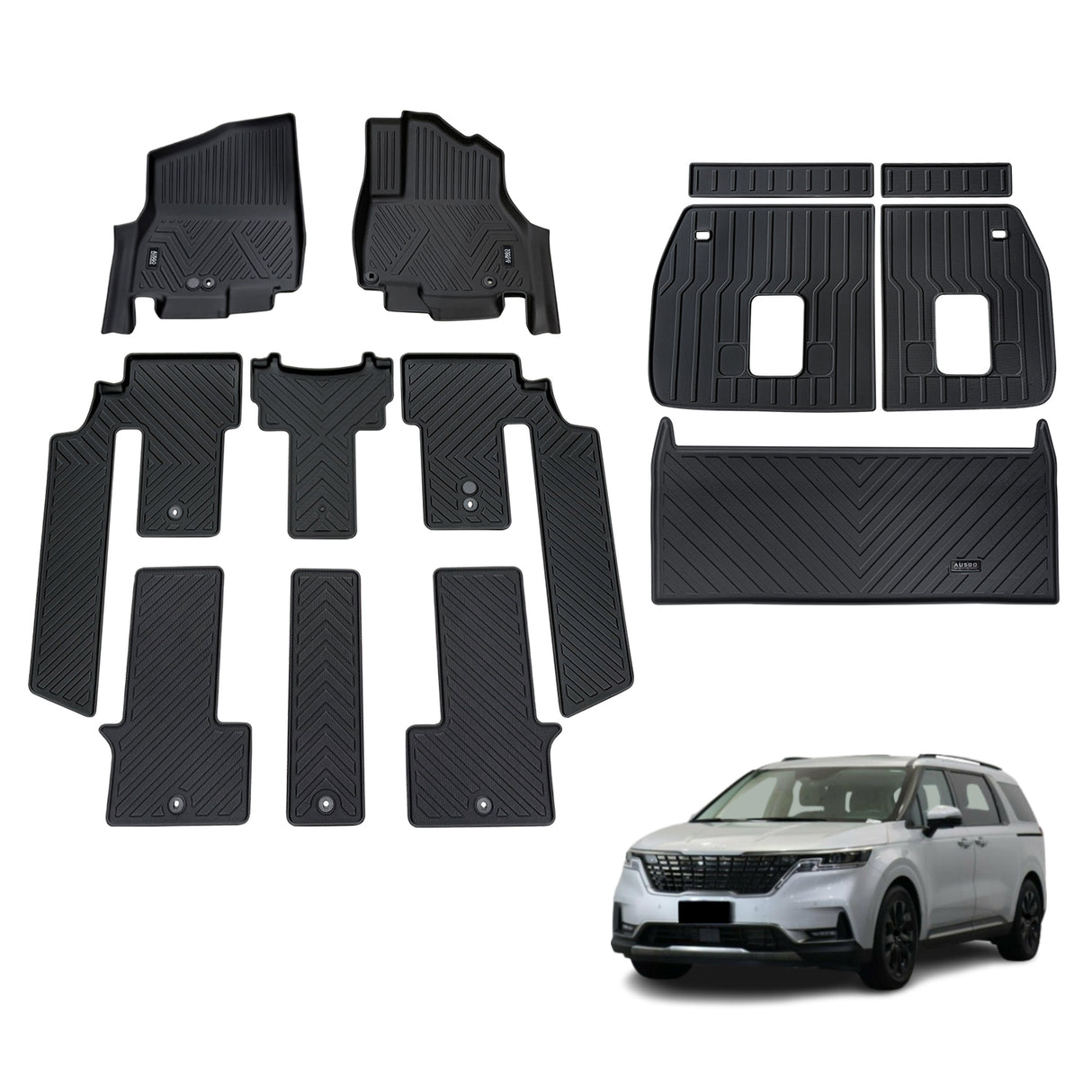 5D TPE Car Floor Mats for KIA Carnival KA4 Series 2020-Onwards