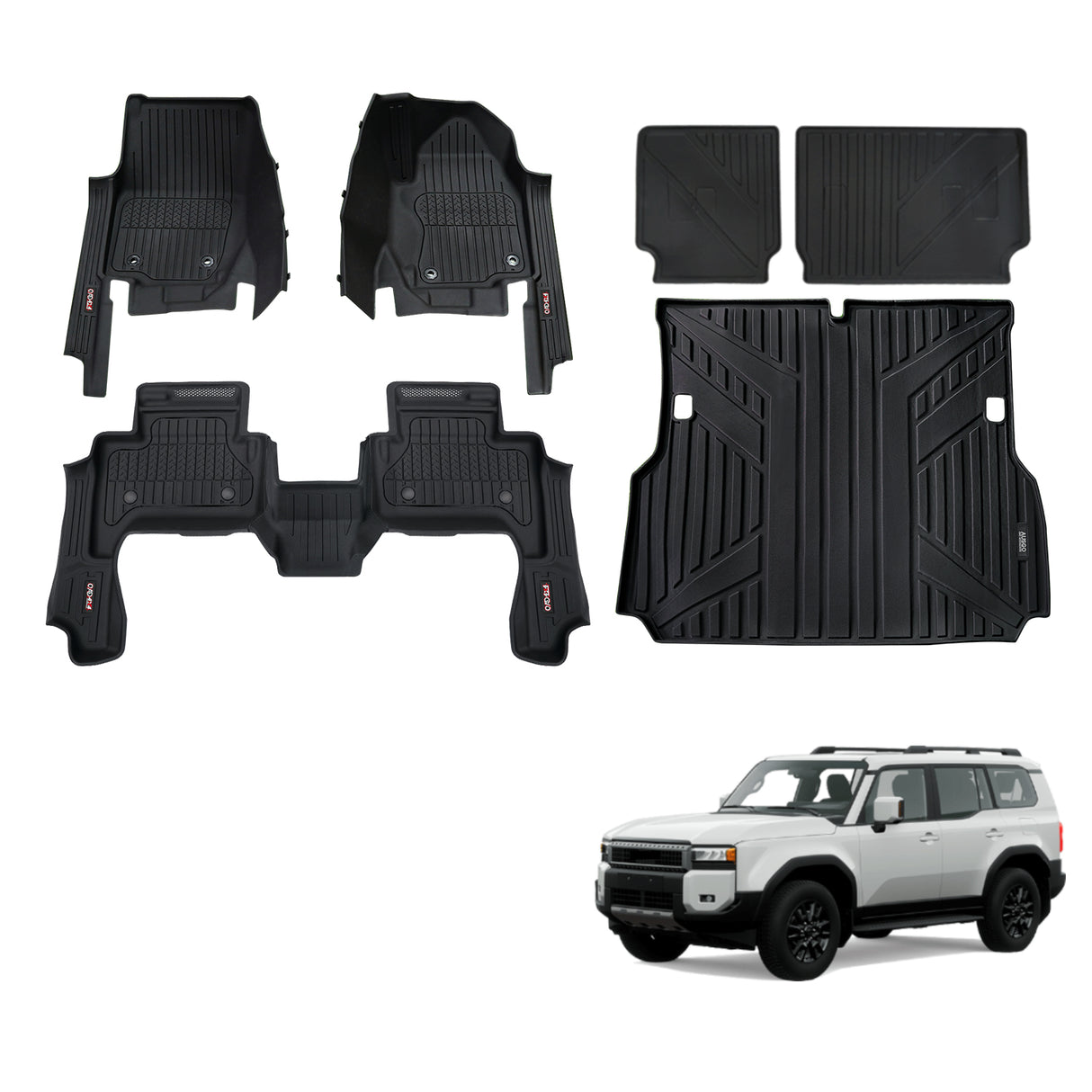 Injection 7D Car Floor Mats for Toyota Land Cruiser Prado 250 LC250 2024-Onwards