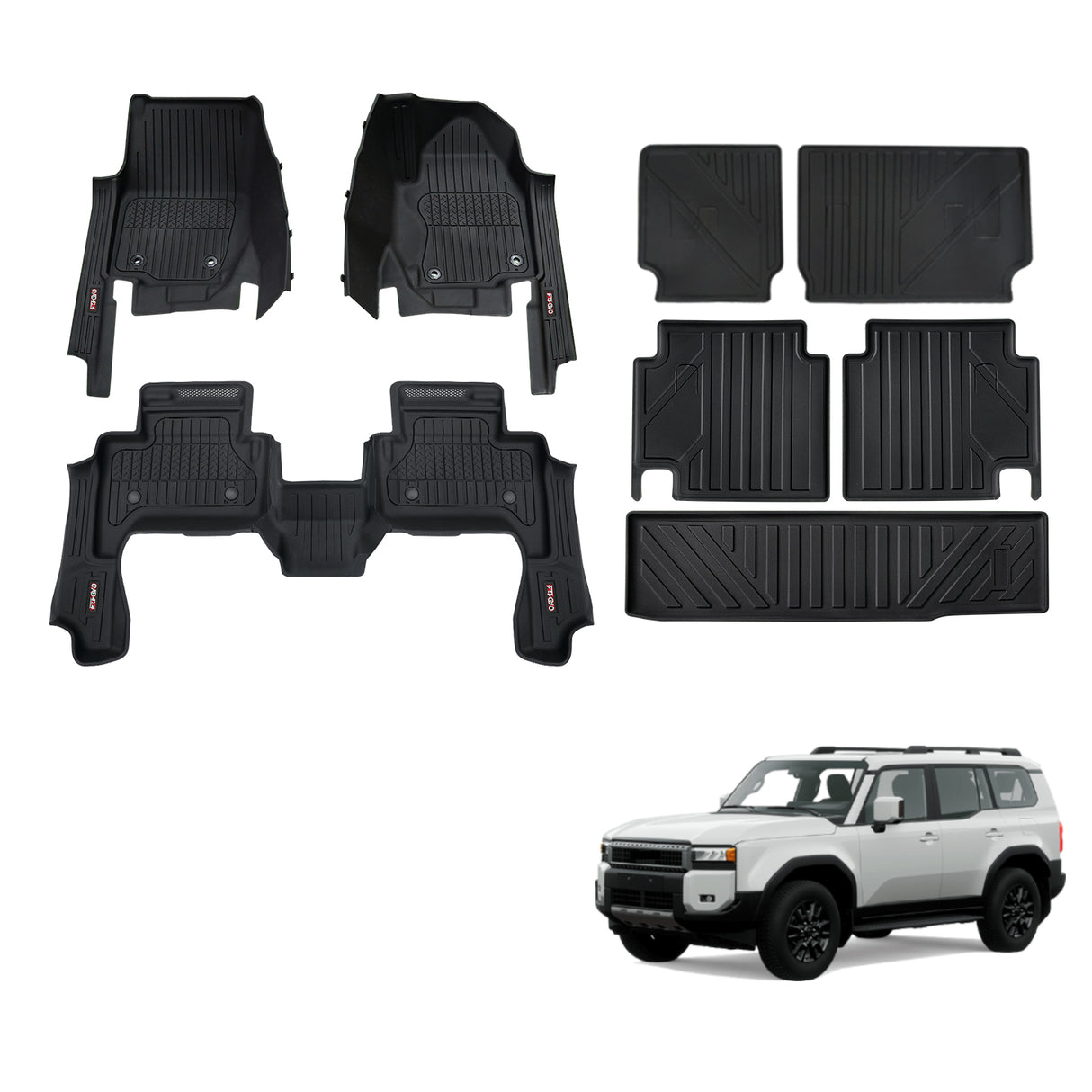 Injection 7D Car Floor Mats for Toyota Land Cruiser Prado 250 LC250 2024-Onwards