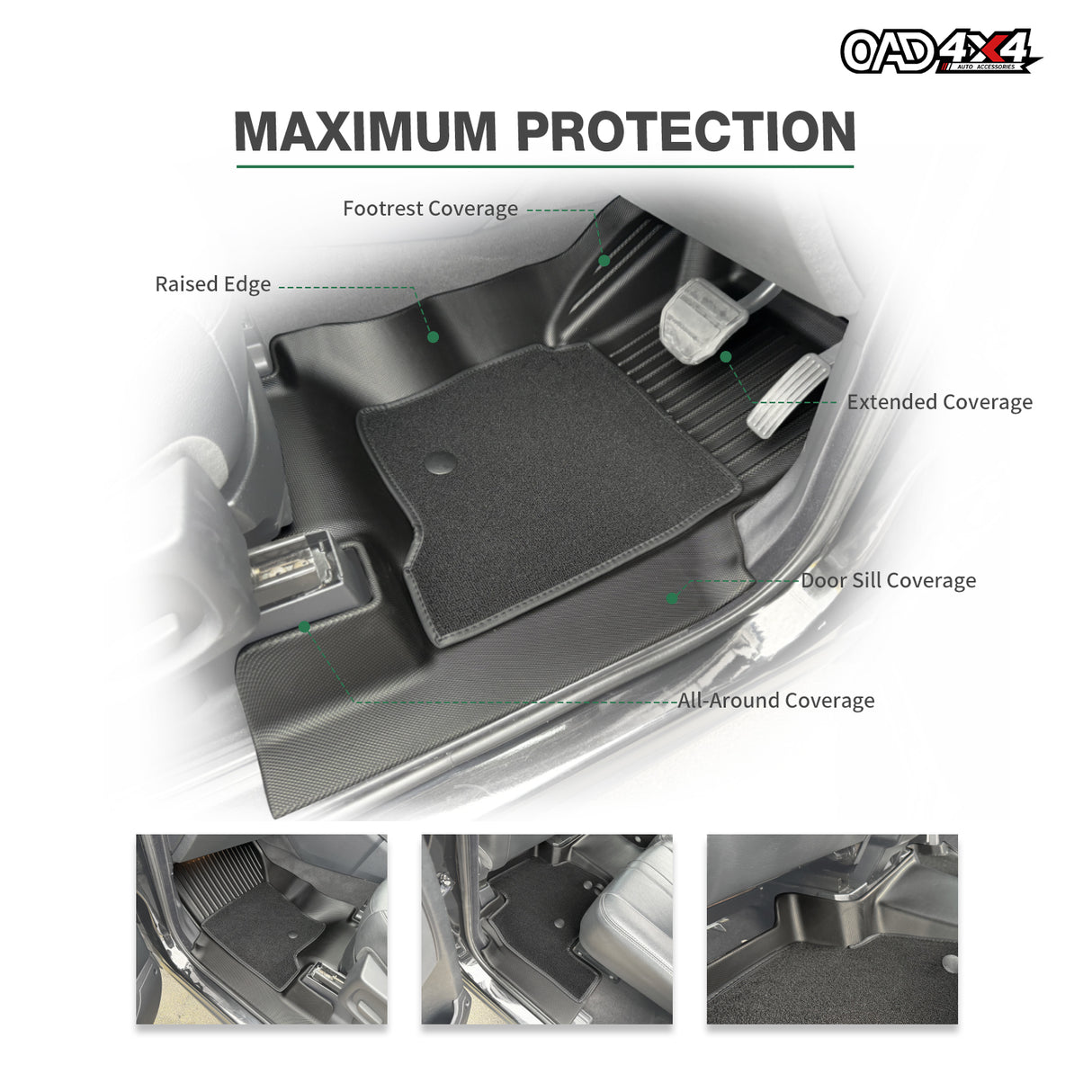 5D Double-Layer Car Floor Mats for Land Rover Discovery 3 4 2004-2016