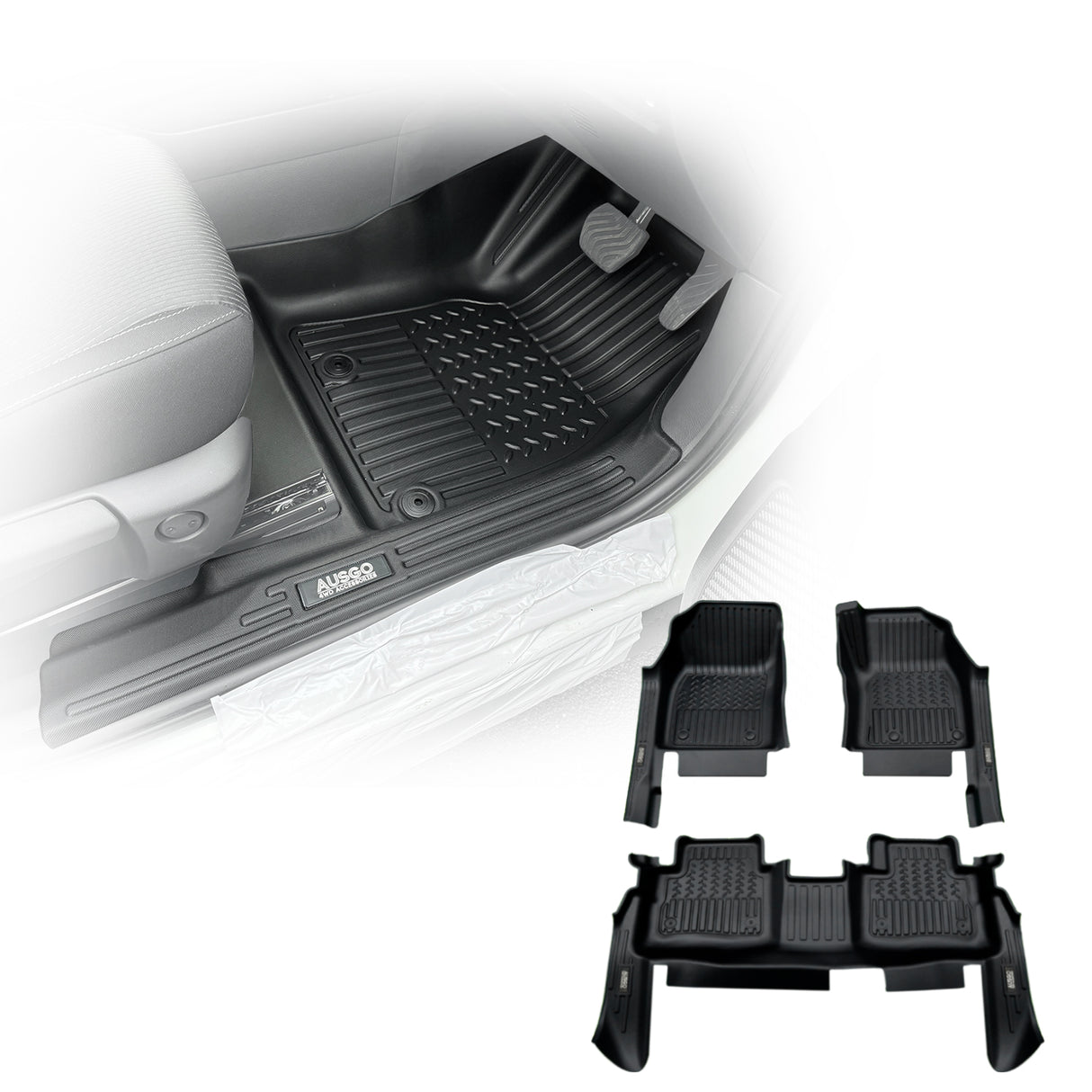 7D TPE Car Floor Mats for Mitsubishi Outlander 7 Seats Petrol 2021-Onwards