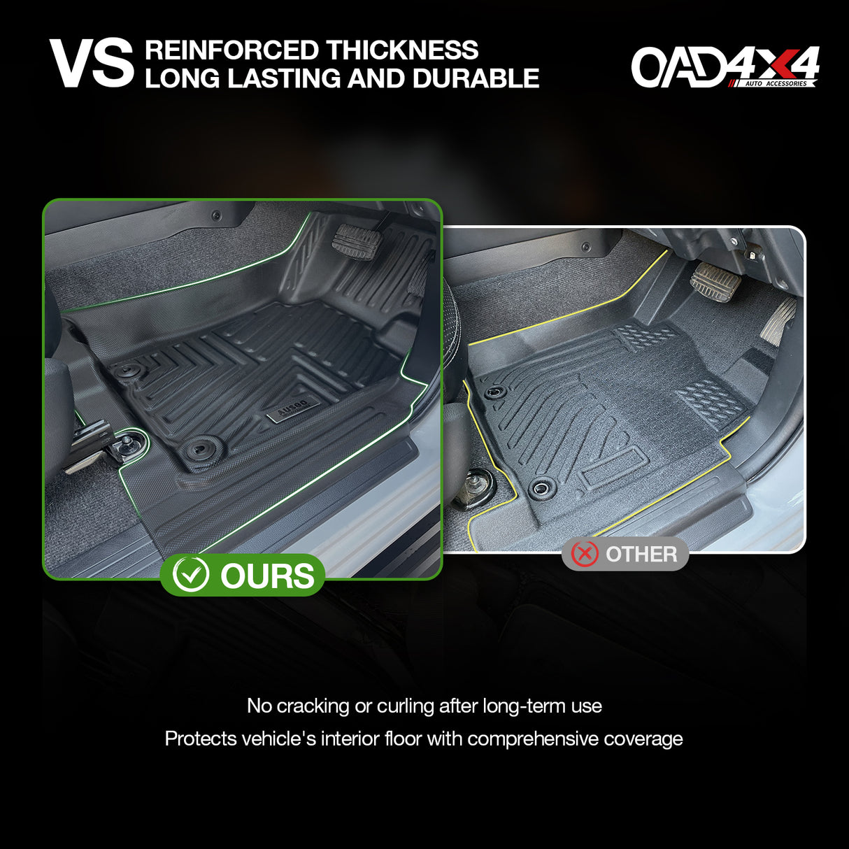 5D TPE Car Floor Mats for Mitsubishi Triton ML MN Single / Extra Cab 2006-2015