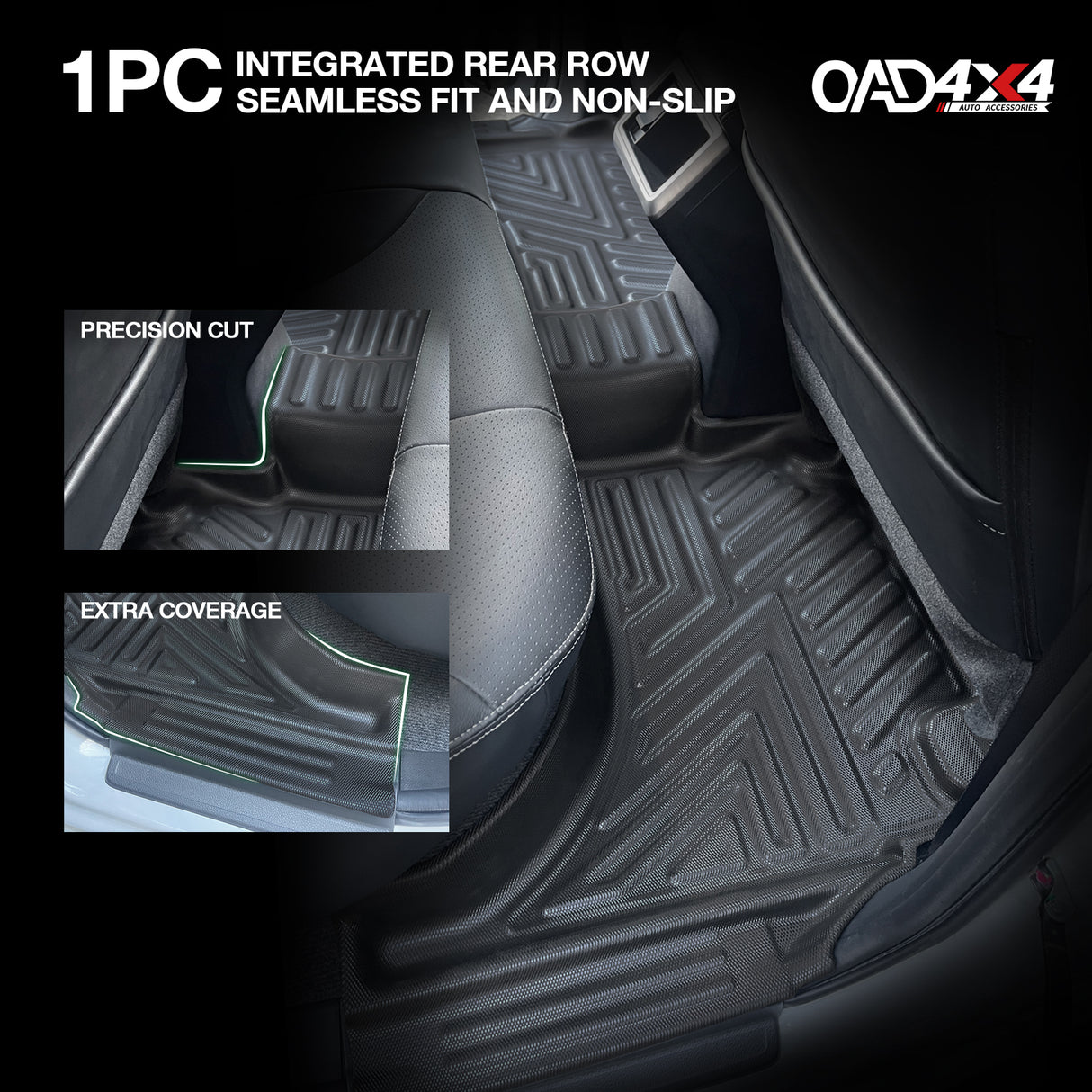 5D TPE Car Floor Mats for Mitsubishi Triton Dual Cab MQ MR 2015-2024